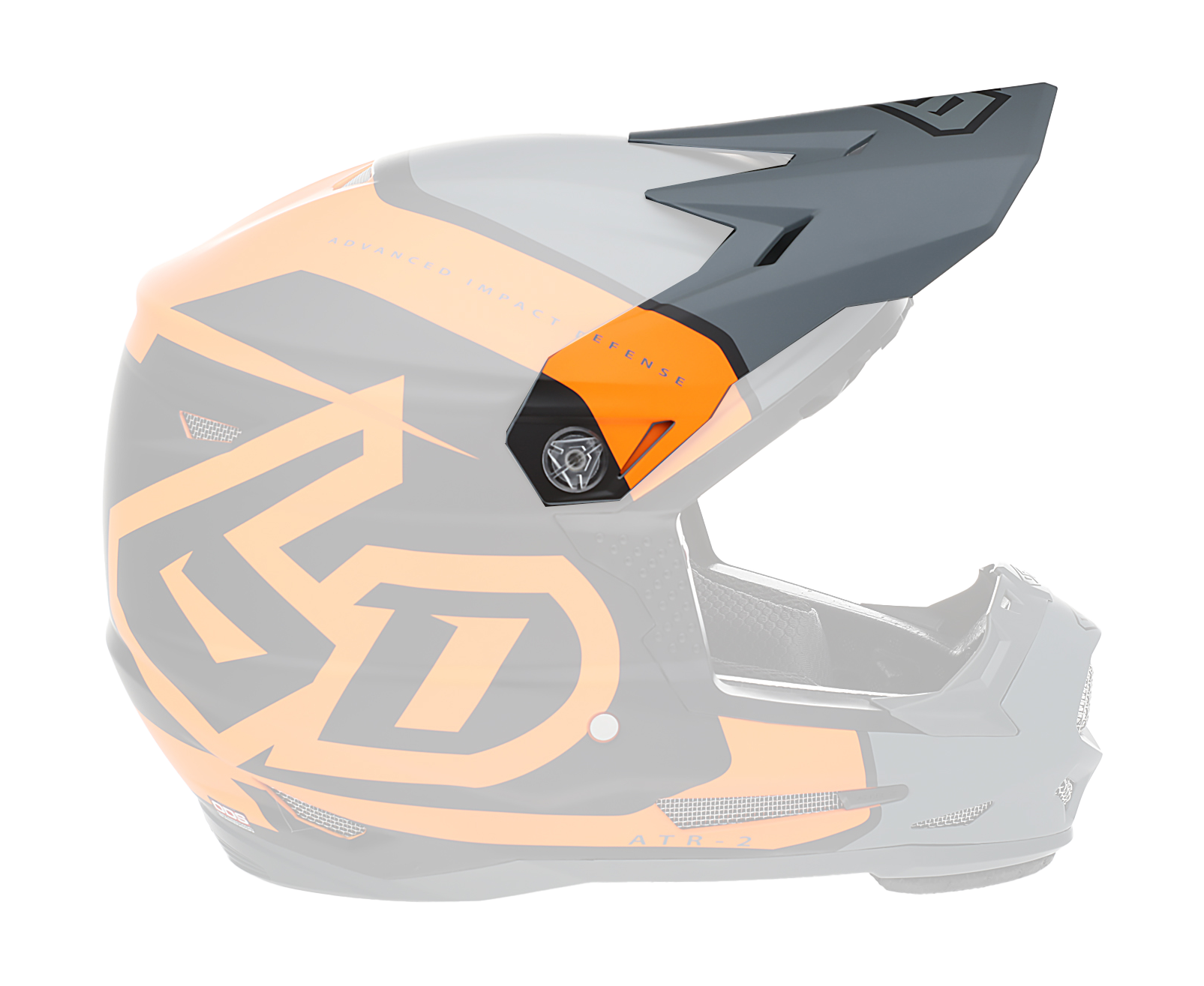 6D Kinder Helmklep ATR-2Y Torque - Mat Neon Oranje