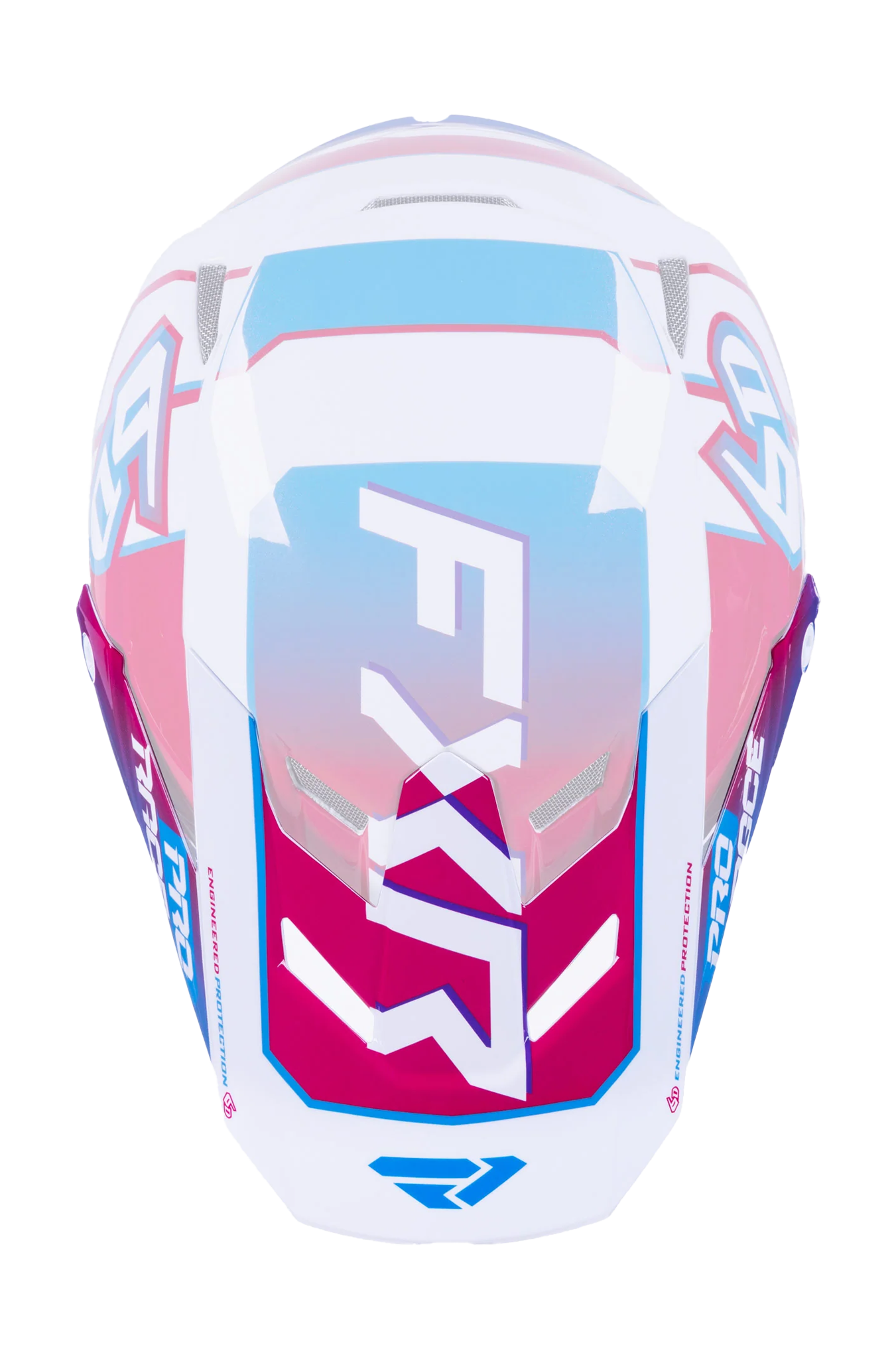 6D Kinder Helmklep ATR-3Y FXR - Blue Razz / Wit