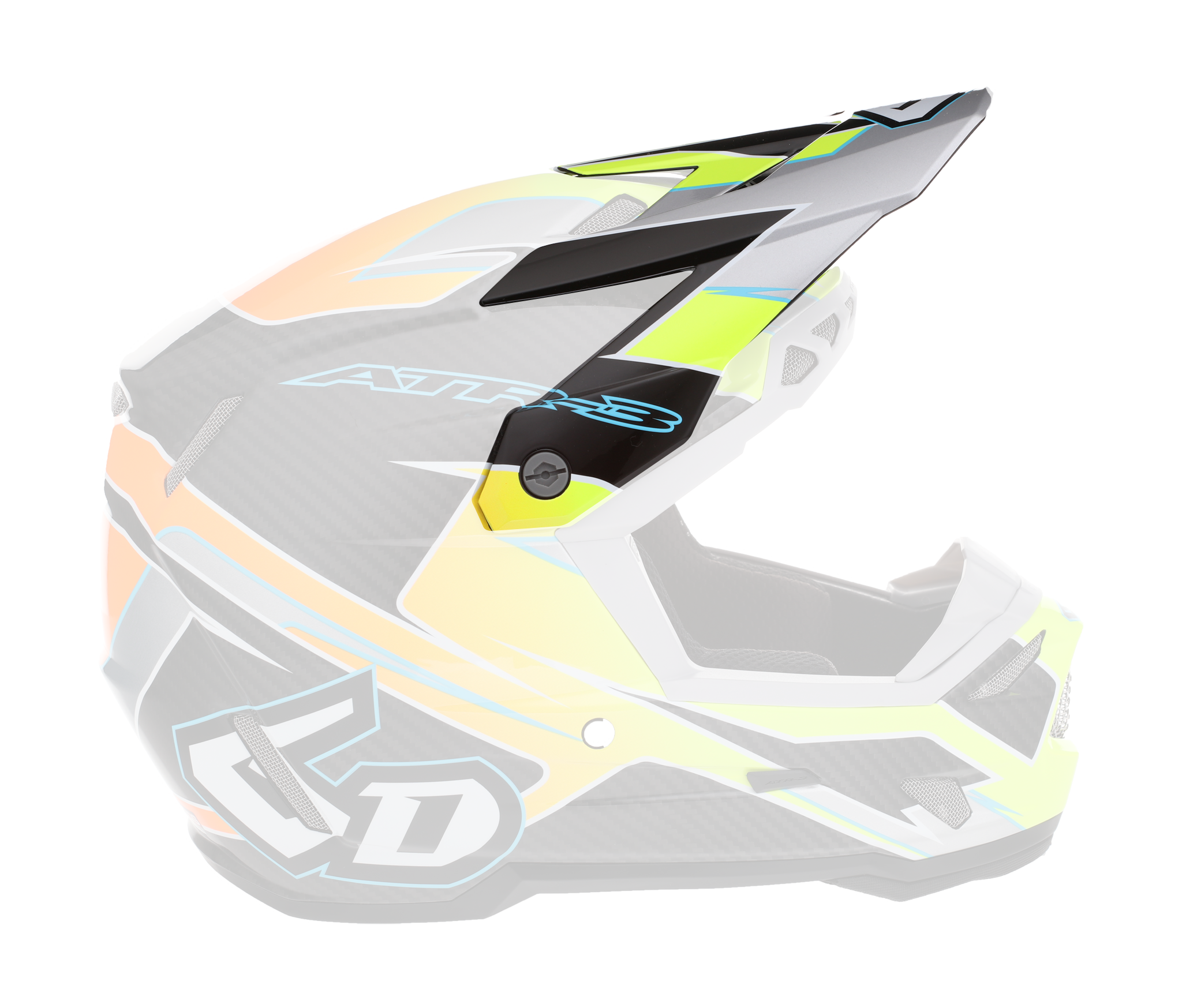 6D Kinder Helmklep ATR-3Y Reflex - Neon Geel