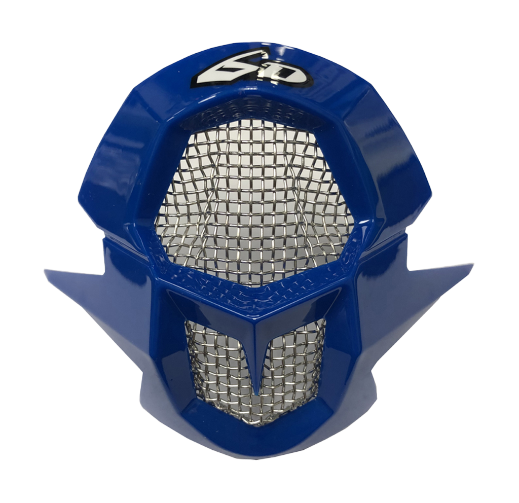 6D Mondstuk ATR-1 Carbon - Electric Blauw / Wit