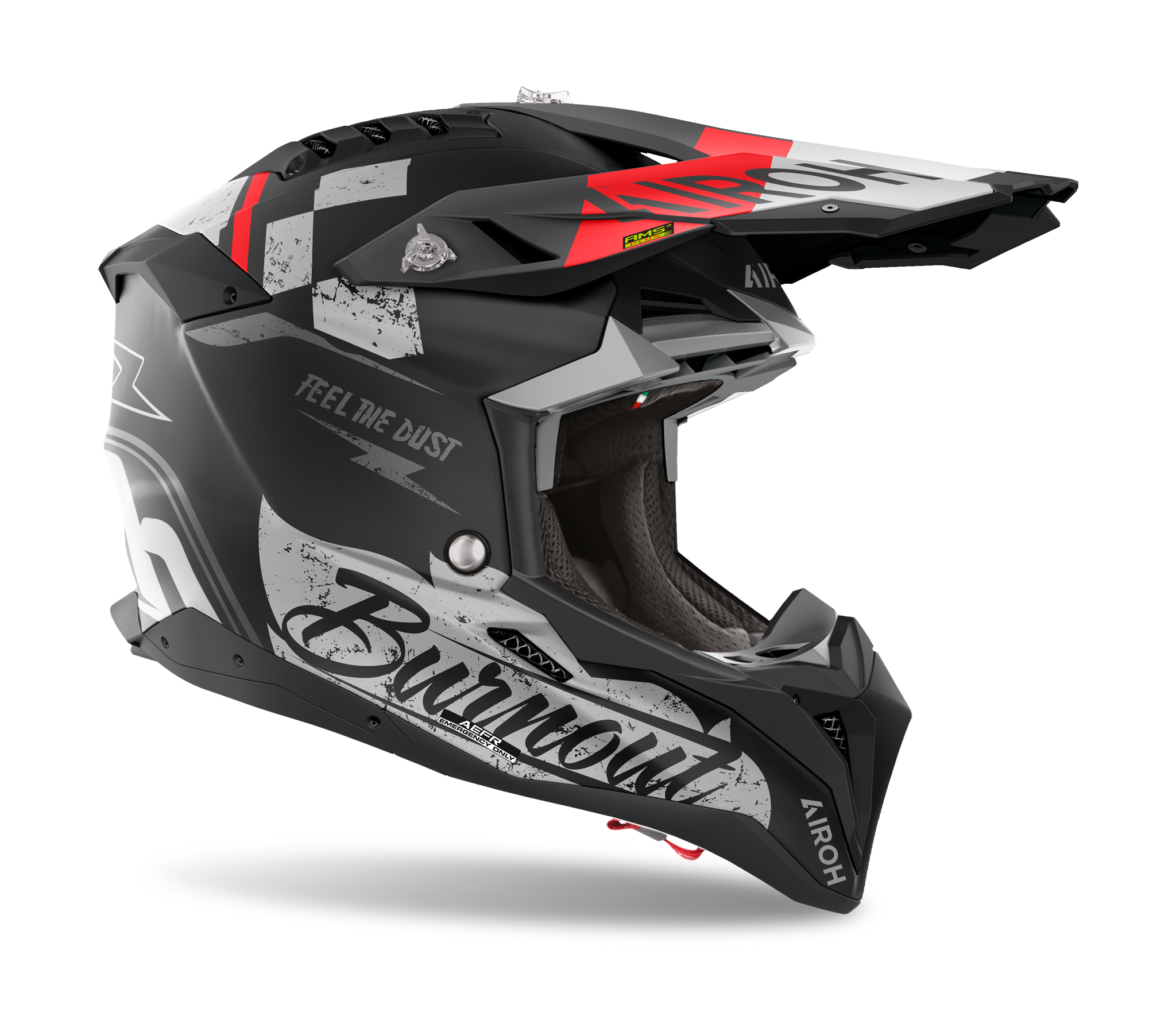 Airoh Crosshelm Aviator 3 Burnout - Mat Zwart / Grijs