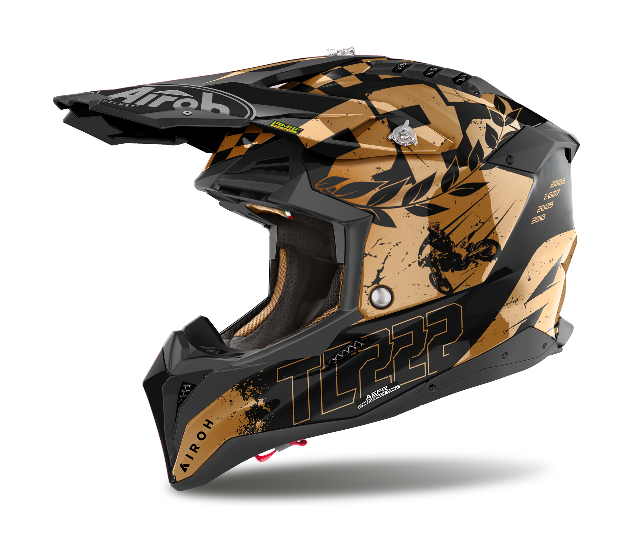 Airoh Crosshelm Aviator 3 Legend TC222 - Glans Chrome