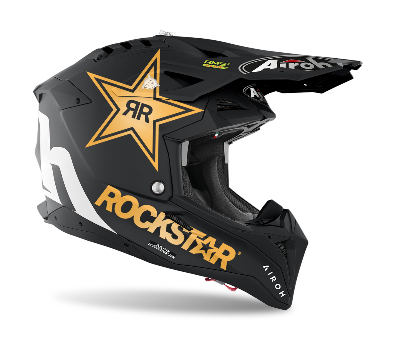 Airoh Crosshelm Aviator 3 Rockstar - Zwart / Goud / Wit