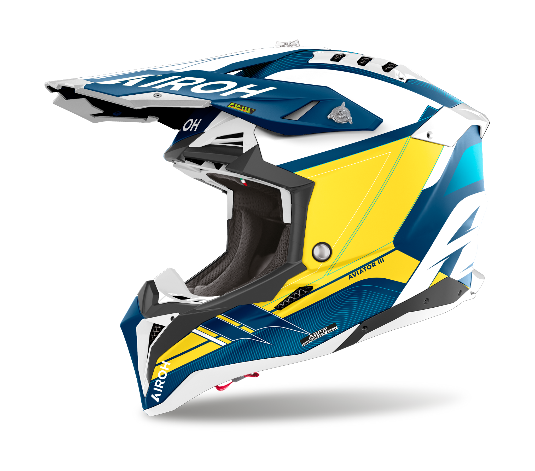 Airoh Crosshelm Aviator 3 Saber - Mat Blauw