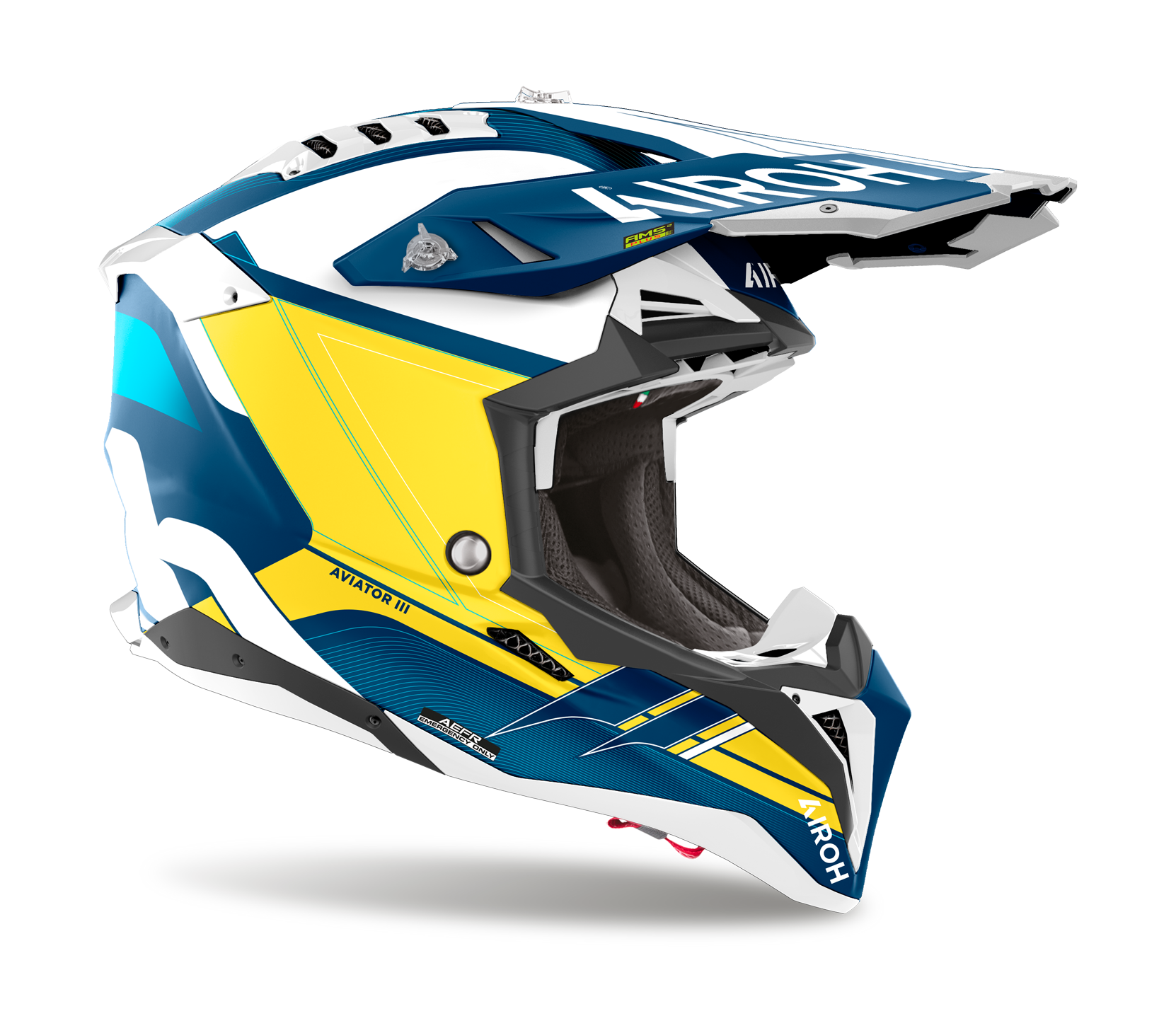 Airoh Crosshelm Aviator 3 Saber - Mat Blauw