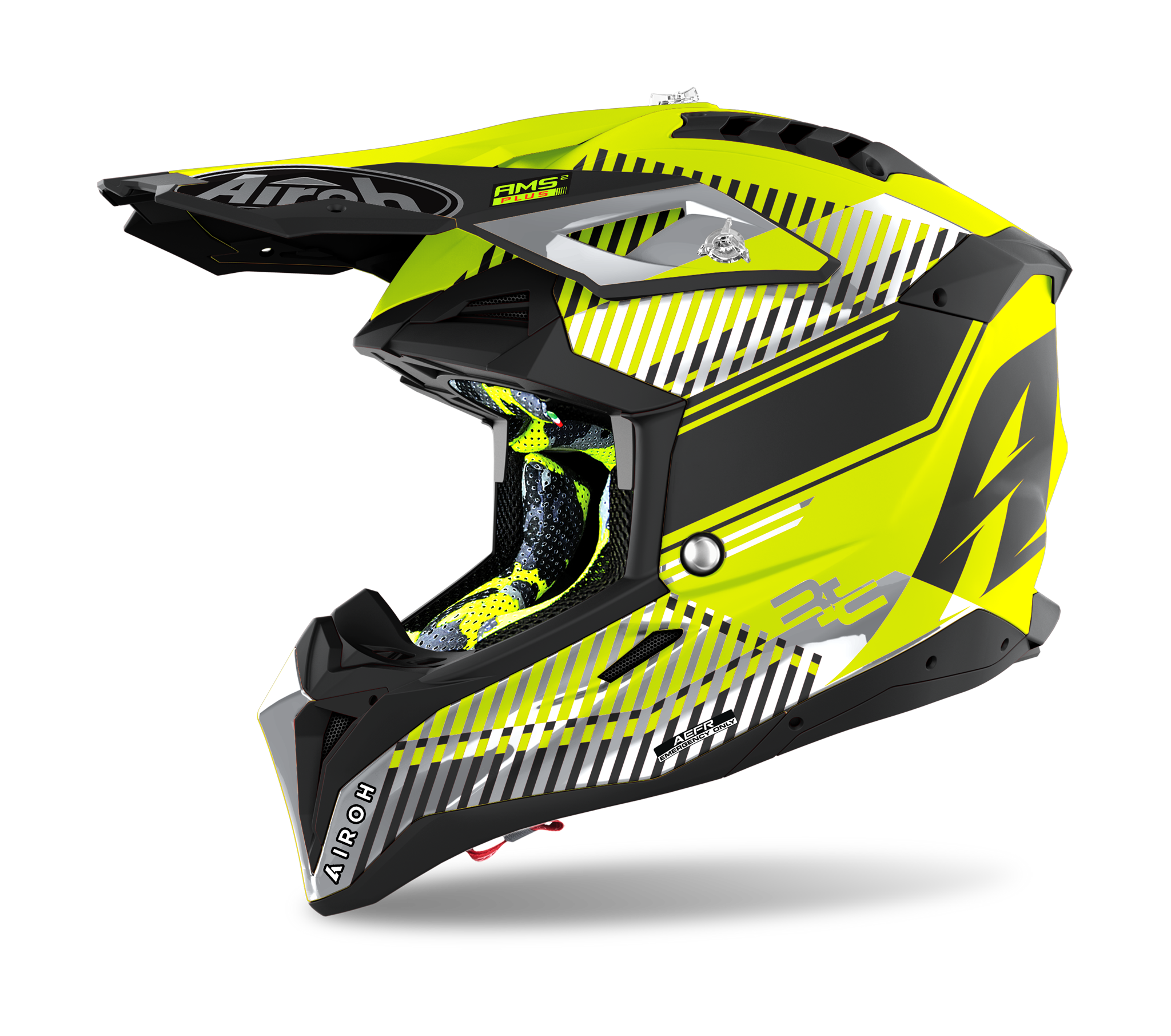Airoh Crosshelm Aviator 3 Wave - Mat Fluo Geel