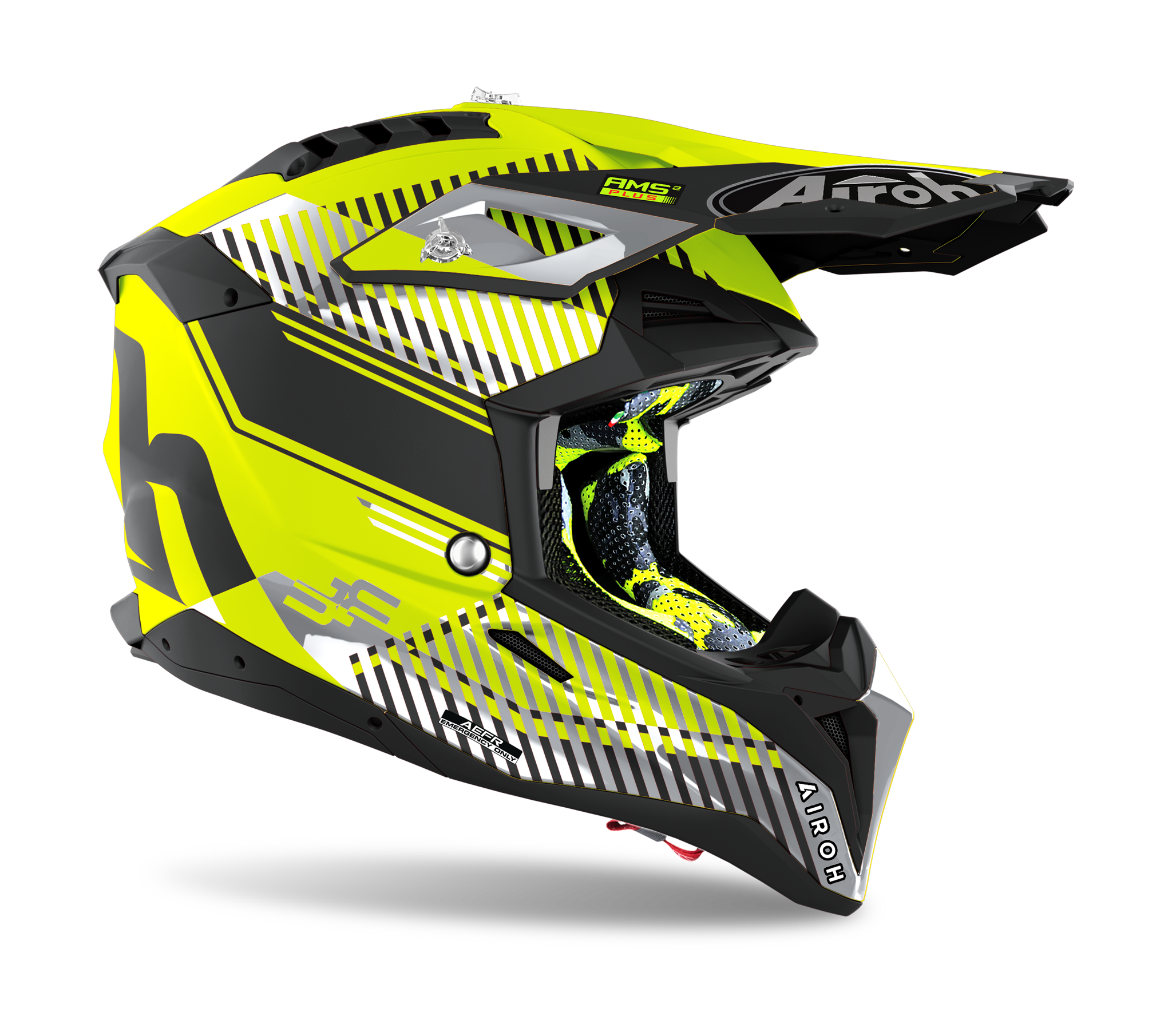 Airoh Crosshelm Aviator 3 Wave - Mat Fluo Geel