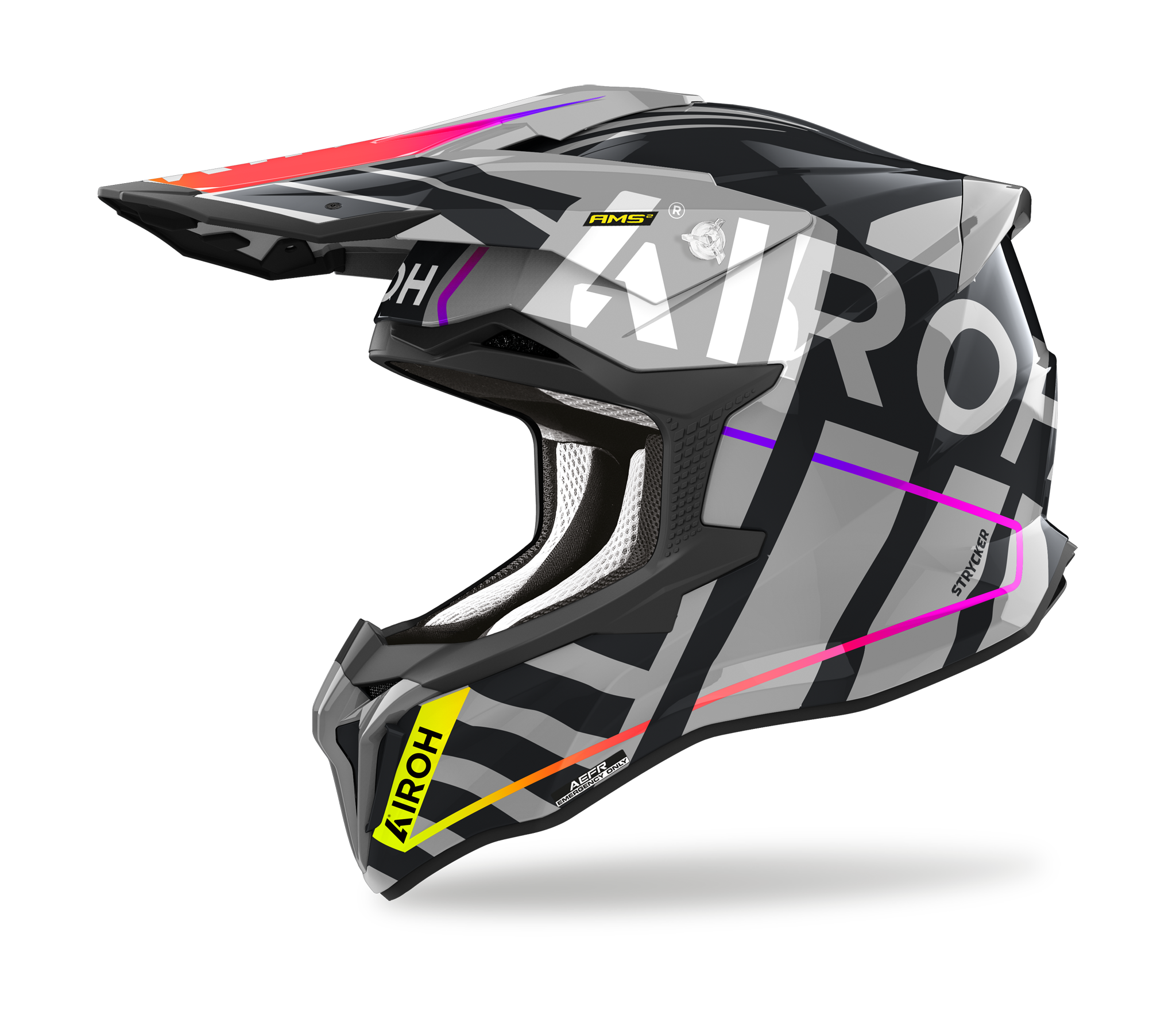 Airoh Crosshelm Strycker Brave - Glans Grijs