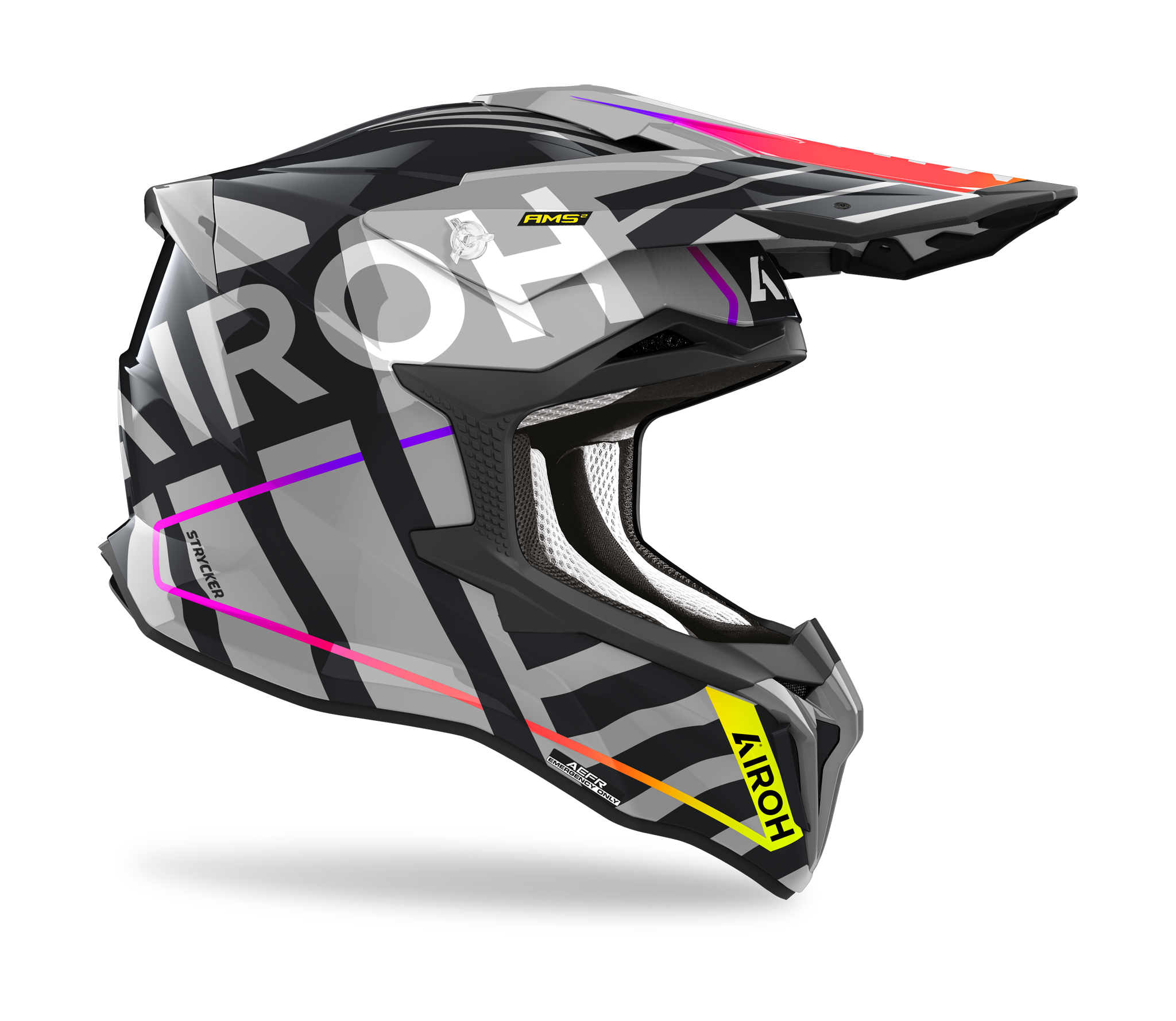 Airoh Crosshelm Strycker Brave - Glans Grijs