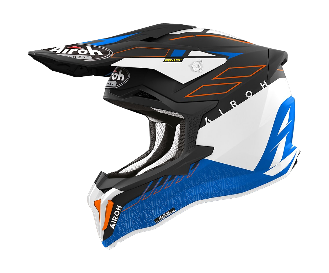 Airoh Crosshelm Strycker Skin - Mat Blauw
