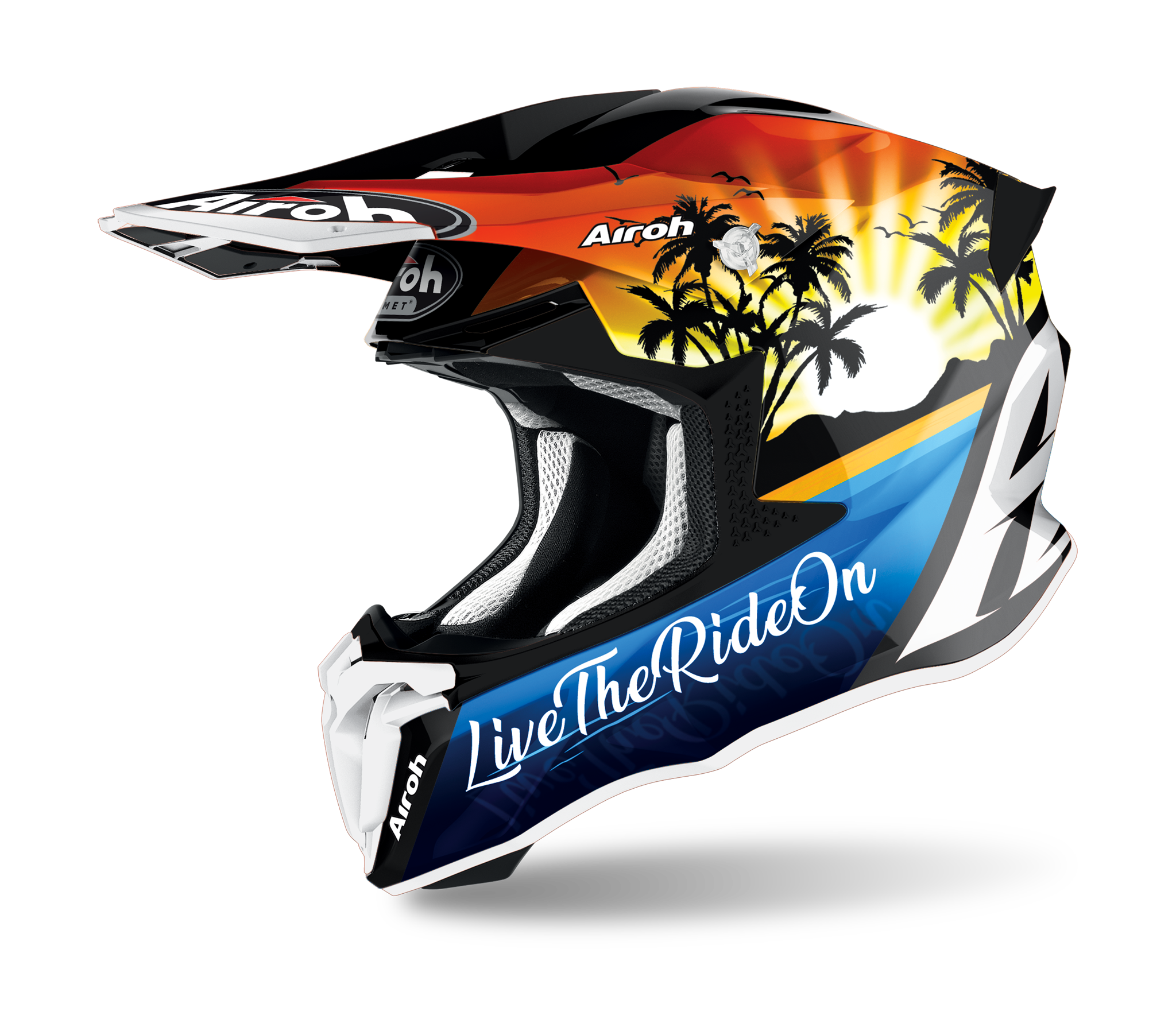 Airoh Crosshelm Twist 2.0 Lazyboy - Glans Blauw / Zwart