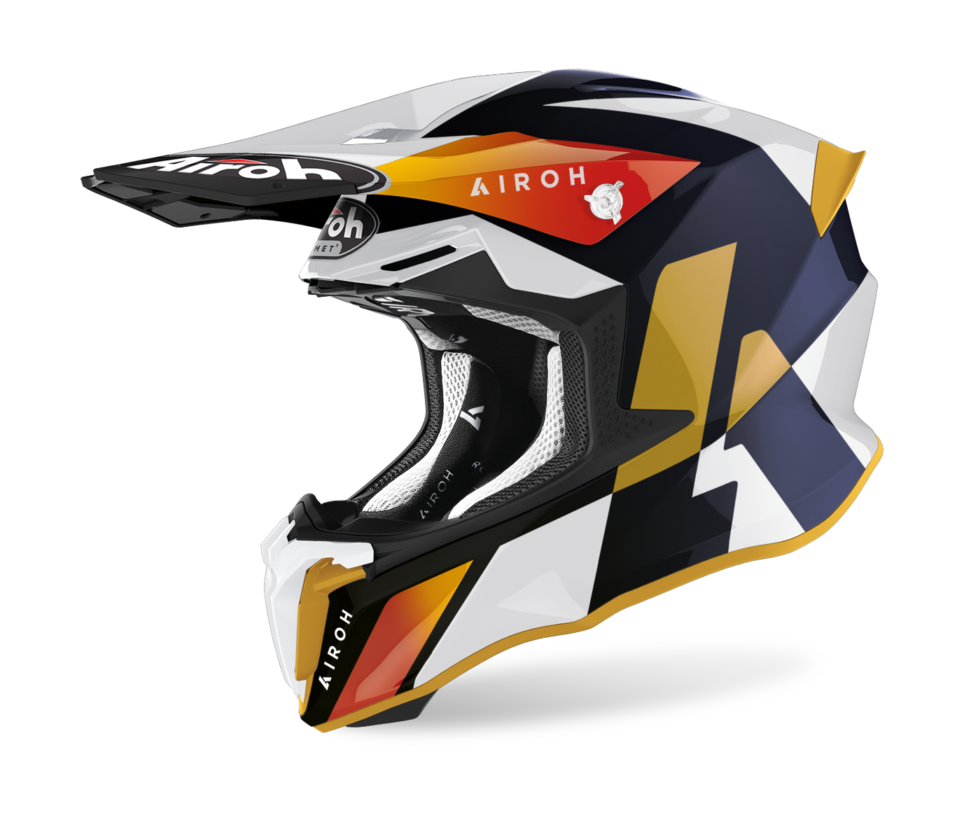 Airoh Crosshelm Twist 2.0 Lift - Glans Wit / Blauw