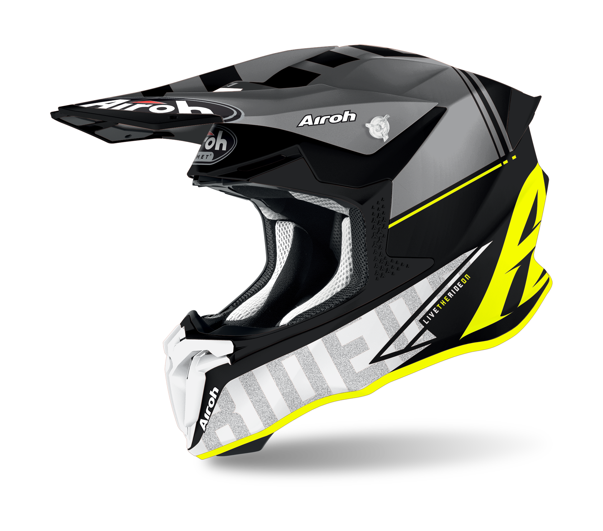 Airoh Crosshelm Twist 2.0 Tech - Mat Fluo Geel / Zwart