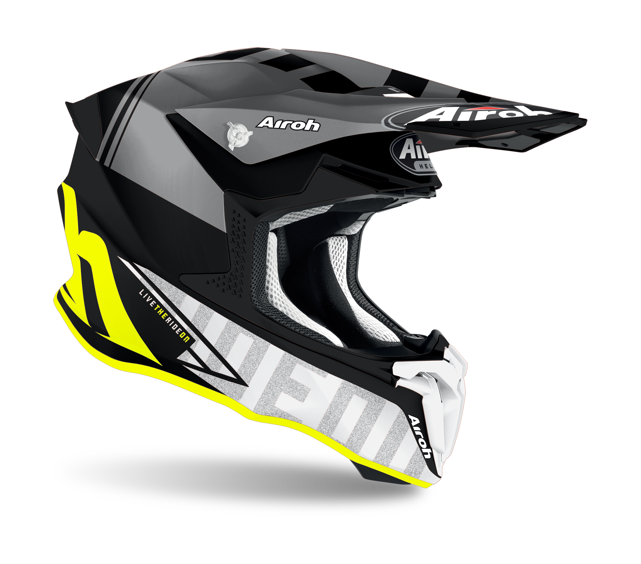 Airoh Crosshelm Twist 2.0 Tech - Mat Fluo Geel / Zwart