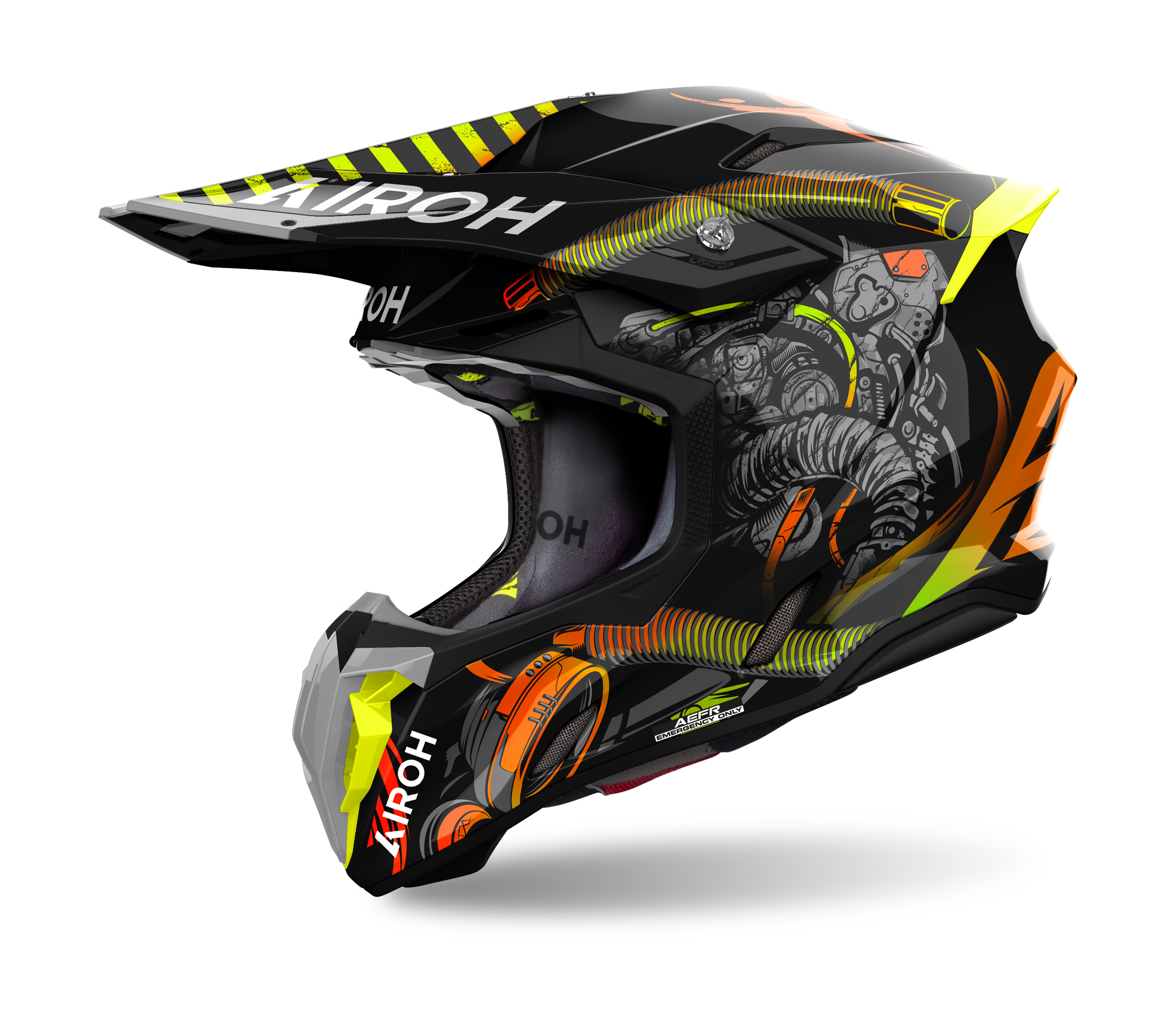 Airoh Crosshelm Twist 3 Toxic - Glans Zwart / Geel