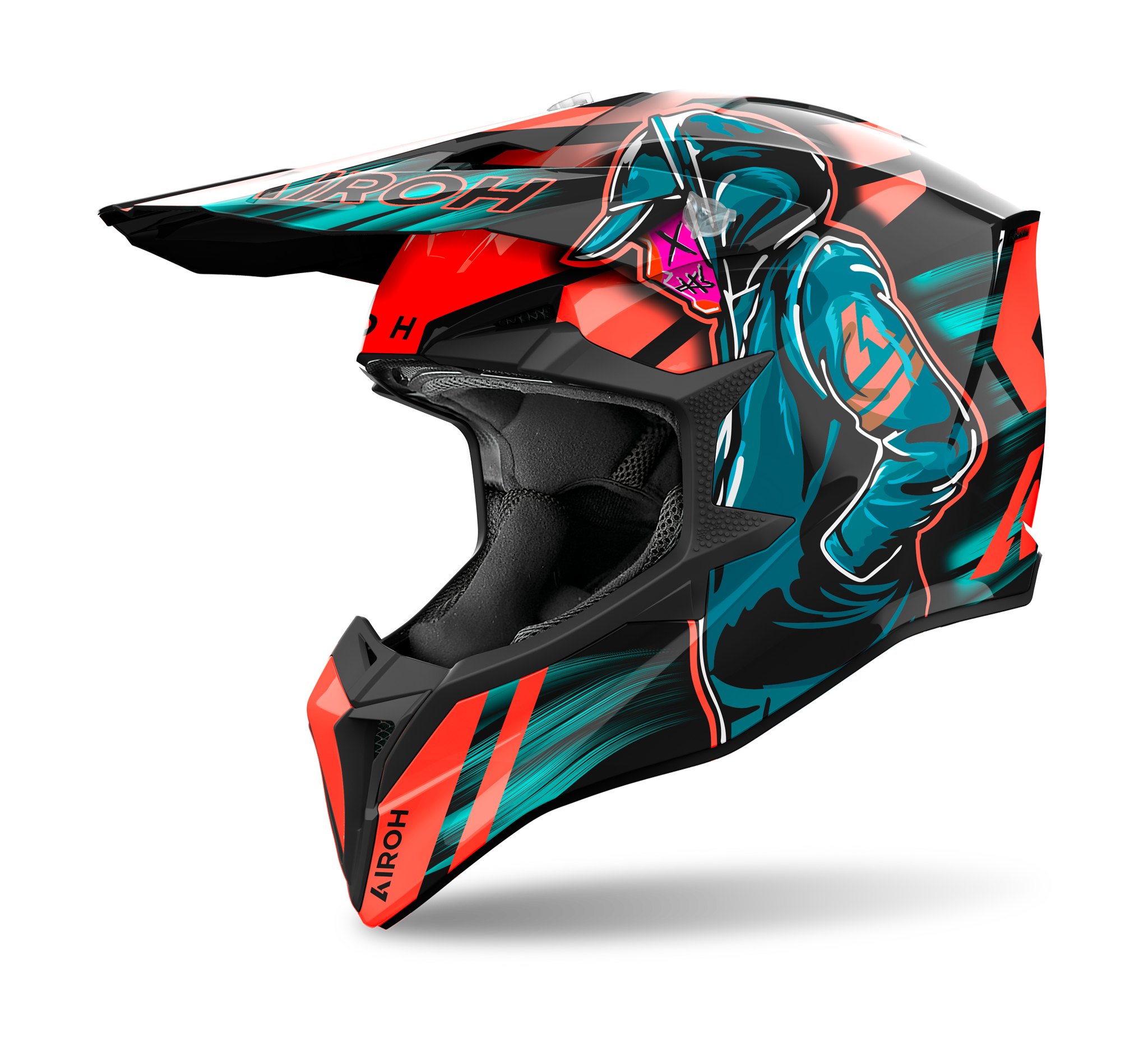 Airoh Crosshelm Wraap Cyber - Glans Oranje