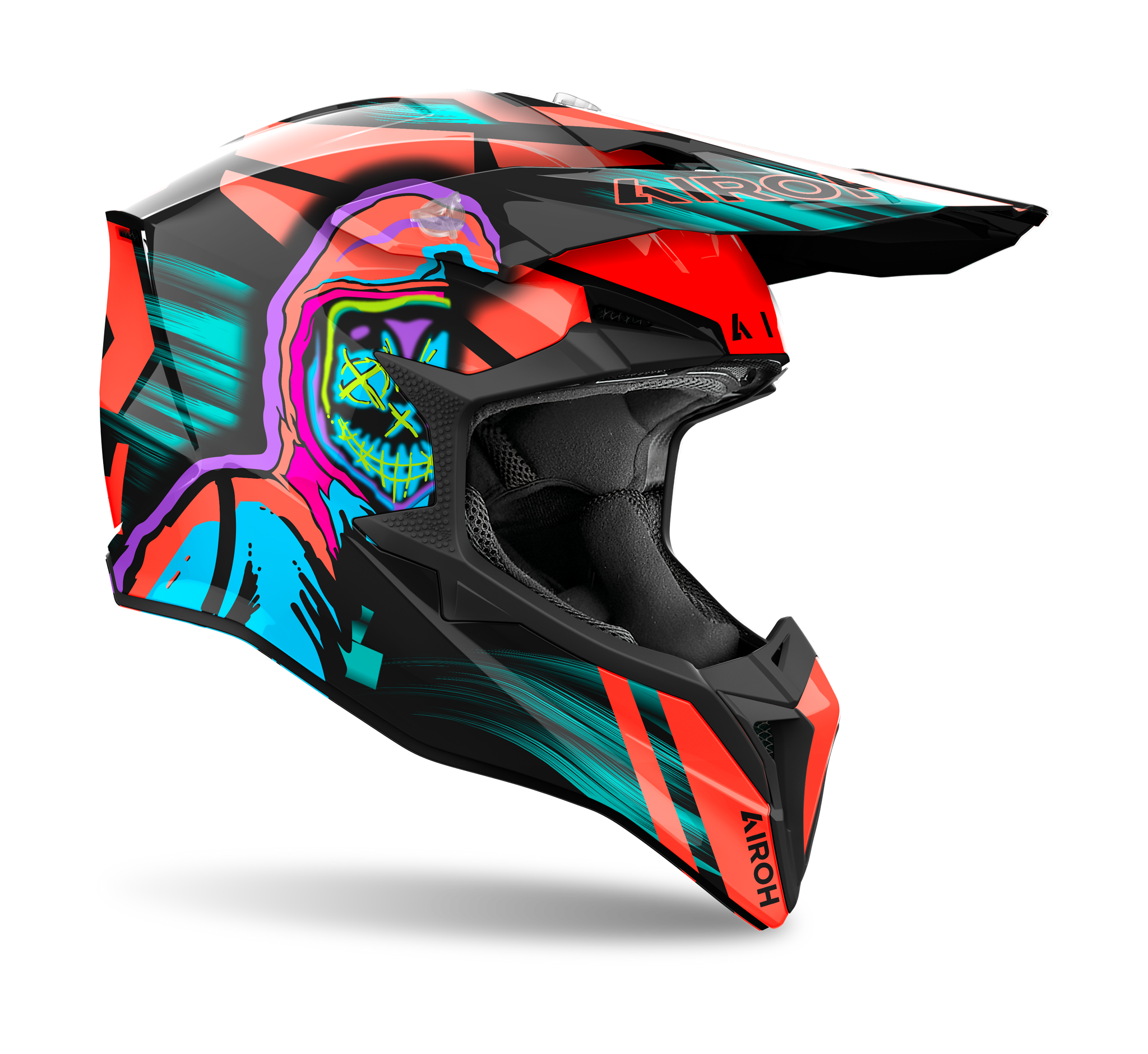 Airoh Crosshelm Wraap Cyber - Glans Oranje