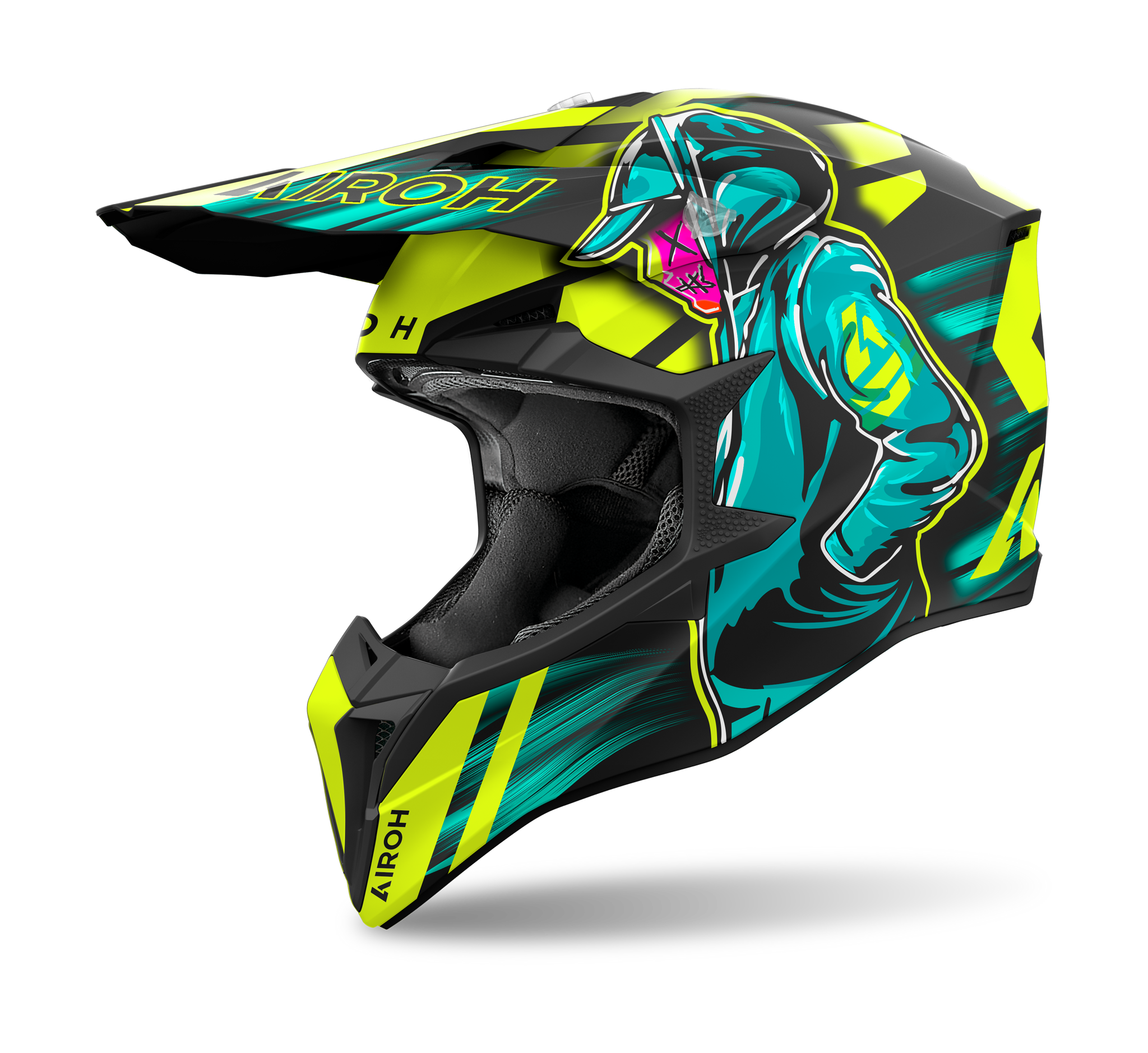 Airoh Crosshelm Wraap Cyber - Mat Geel