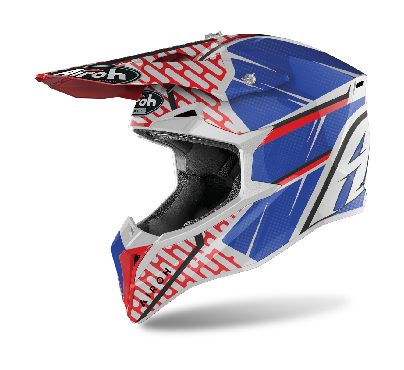 Airoh Crosshelm Wraap Idol - Glans Rood / Blauw