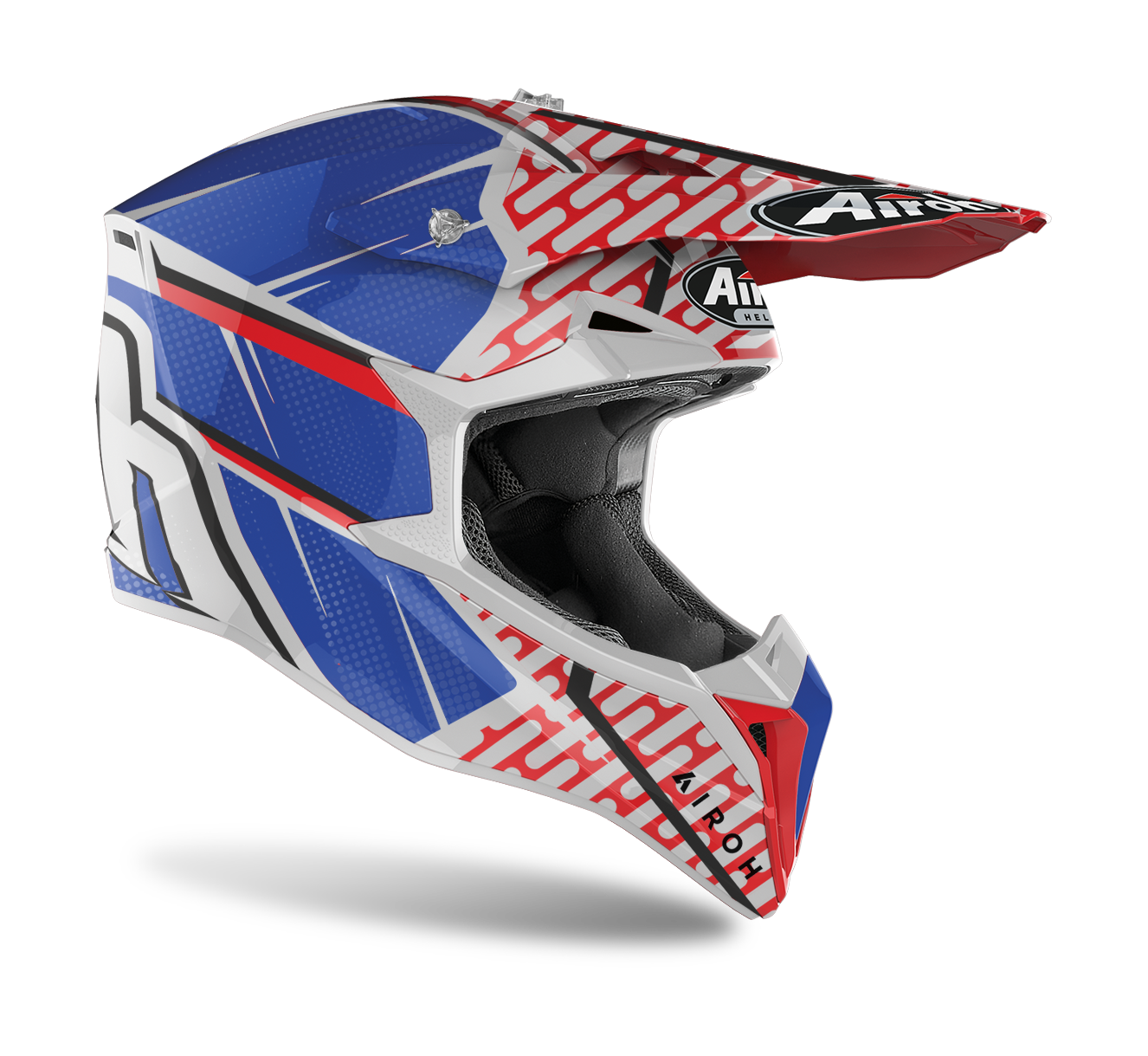 Airoh Crosshelm Wraap Idol - Glans Rood / Blauw