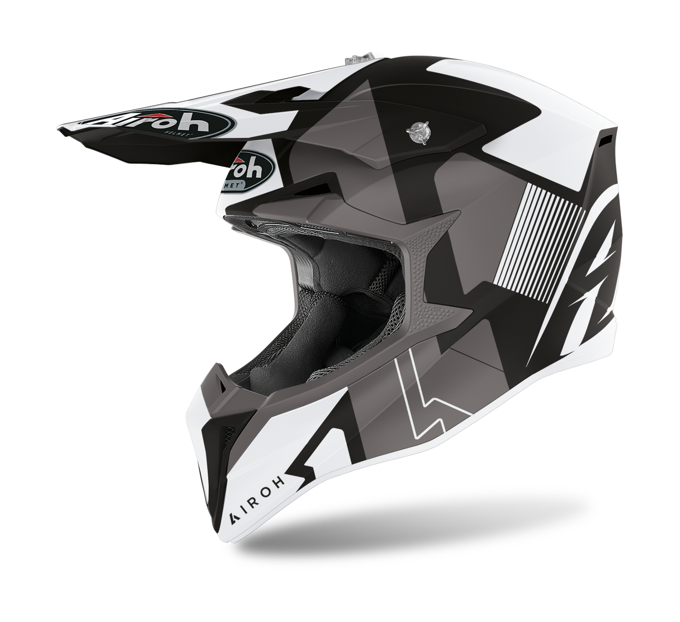 Airoh Crosshelm Wraap Raze - Mat Zwart / Wit