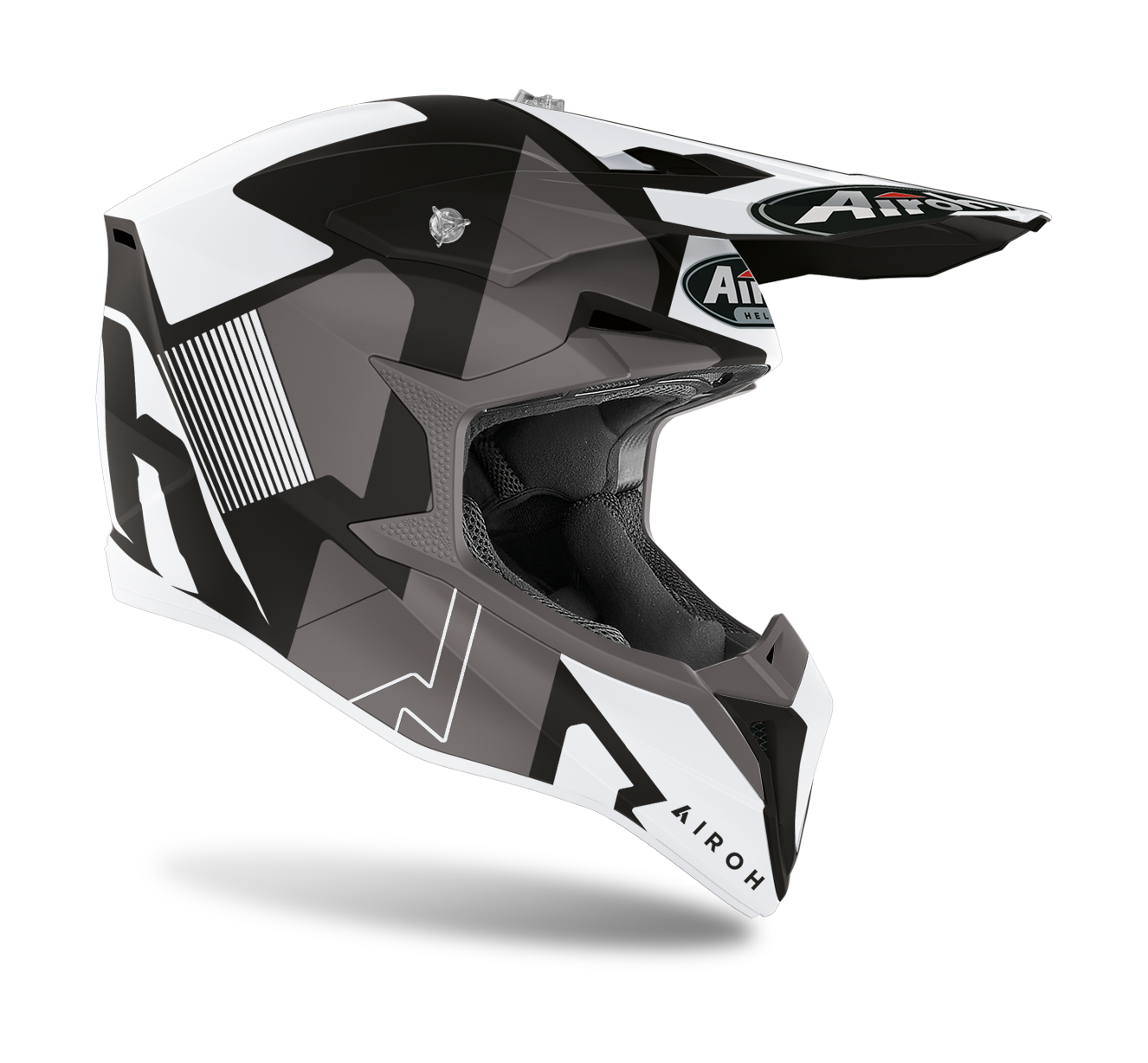 Airoh Crosshelm Wraap Raze - Mat Zwart / Wit