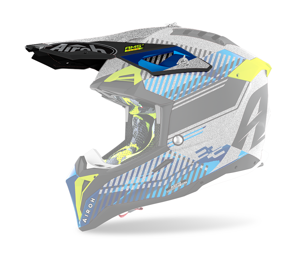 Airoh Helmklep Aviator 3 Wave - Zilver / Chrome