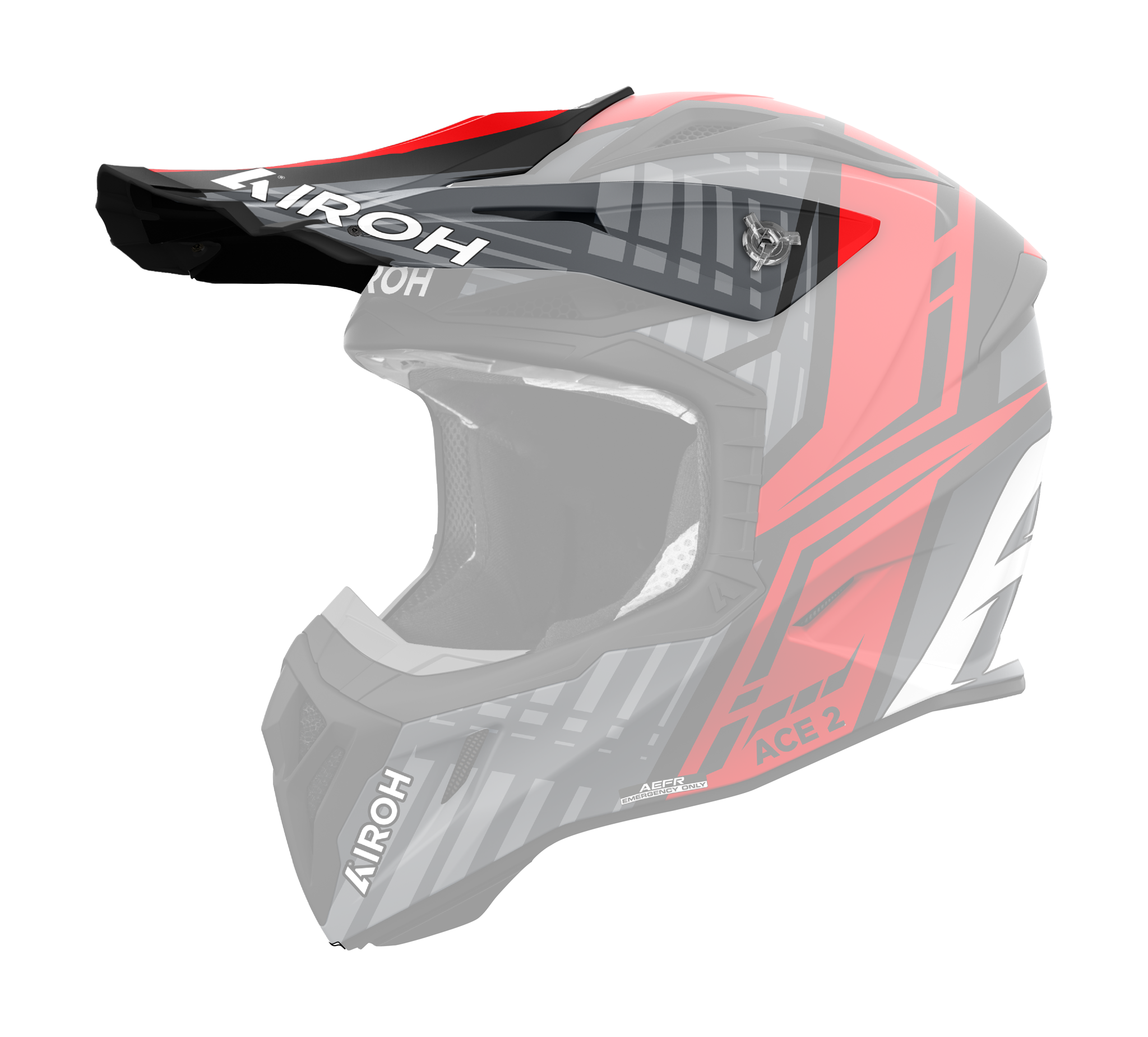 Airoh Helmklep Aviator Ace 2 Proud - Mat Rood