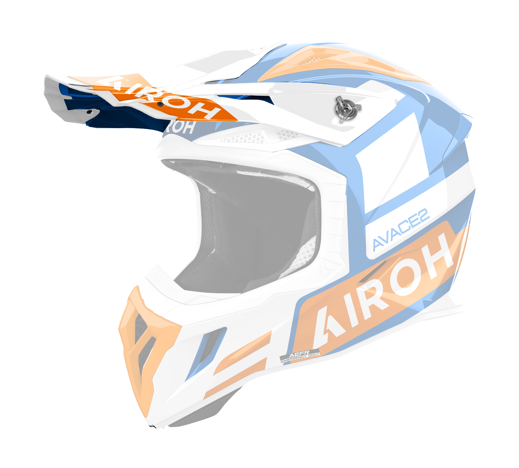 Airoh Helmklep Aviator Ace 2 Sake - Glans Oranje