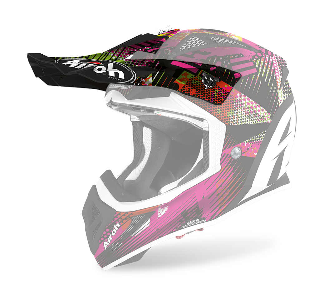 Airoh Helmklep Aviator Ace Insane - Mat Groen / Roze