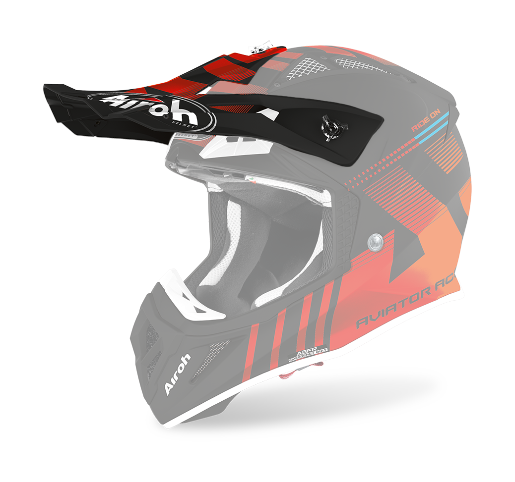 Airoh Helmklep Aviator Ace Nemesi - Mat Fluo Oranje / Zwart