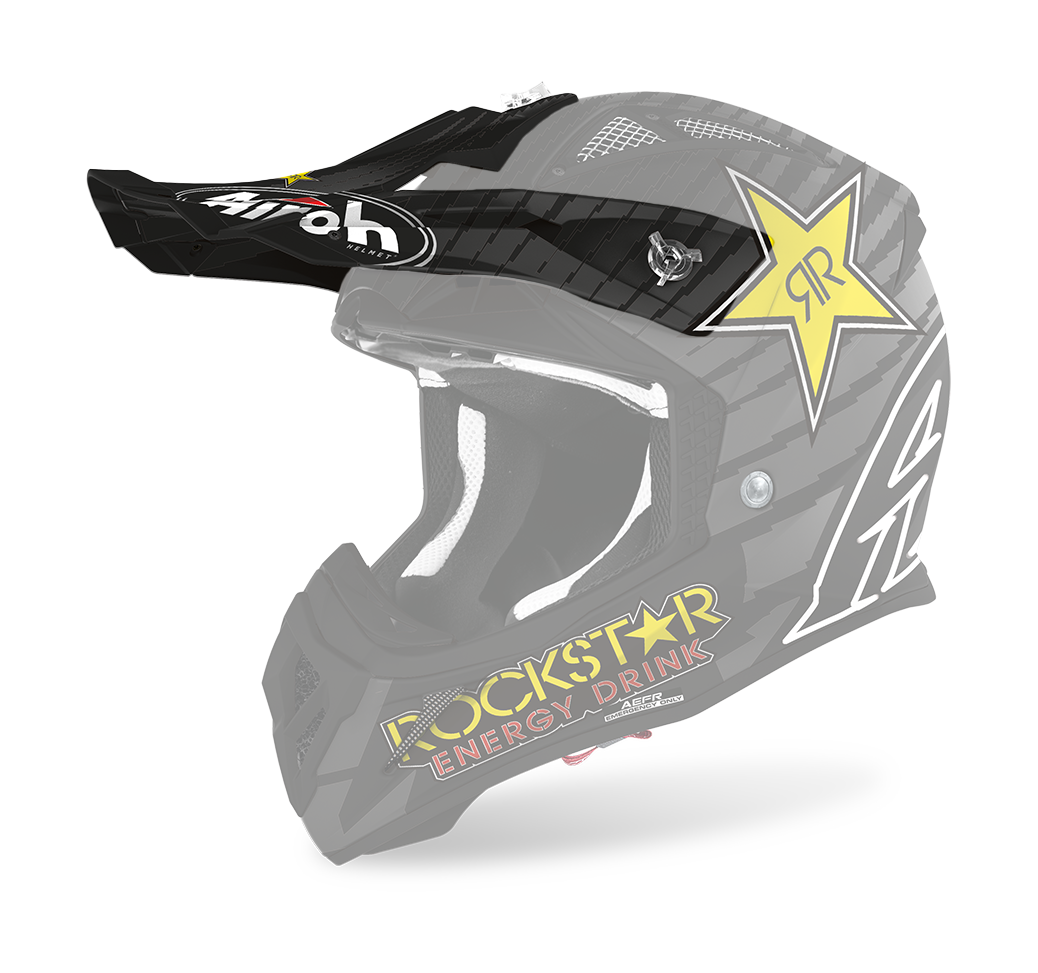Airoh Helmklep Aviator Ace Rockstar - Mat Wit / Zwart