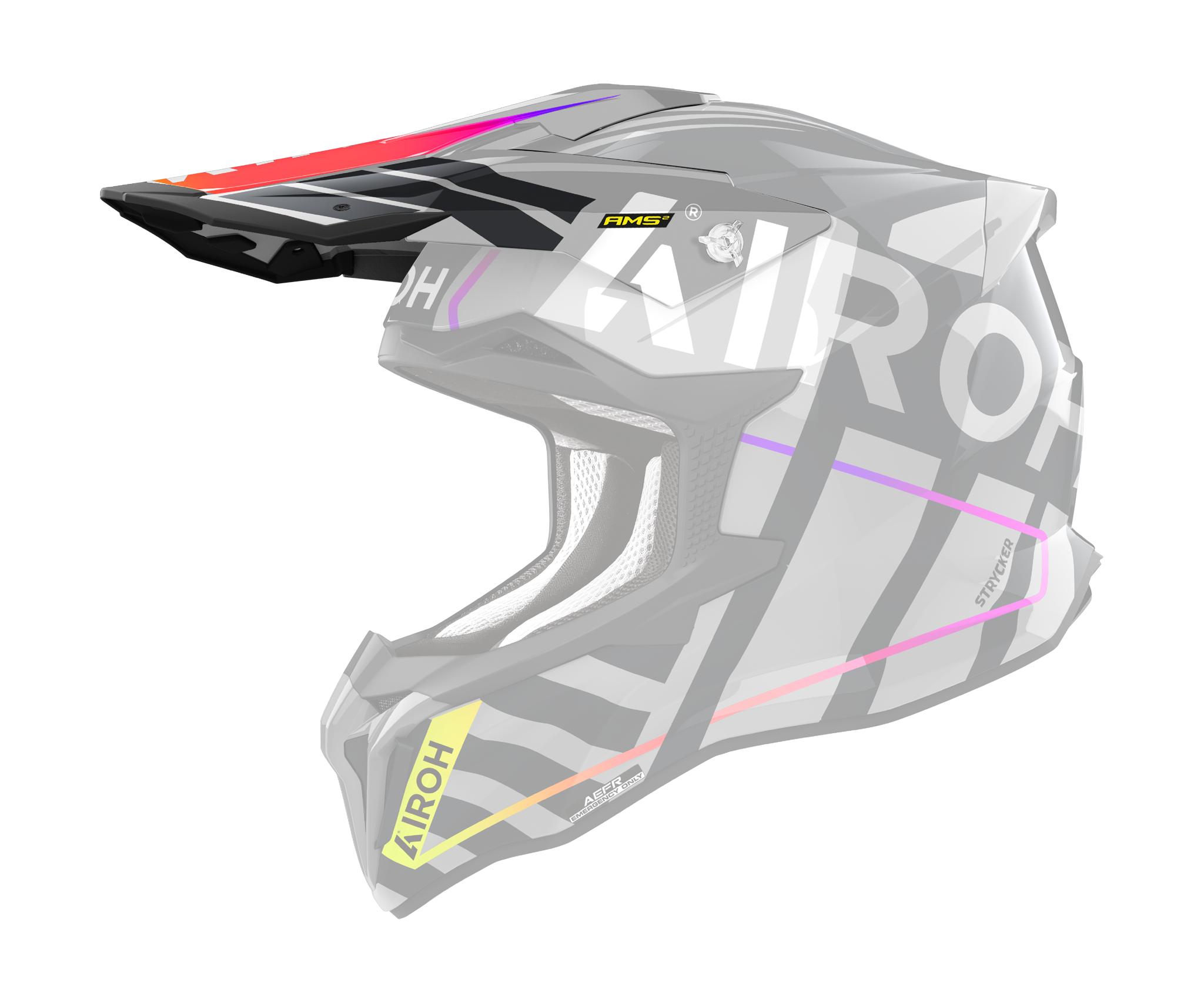 Airoh Helmklep Strycker Brave - Glans Grijs