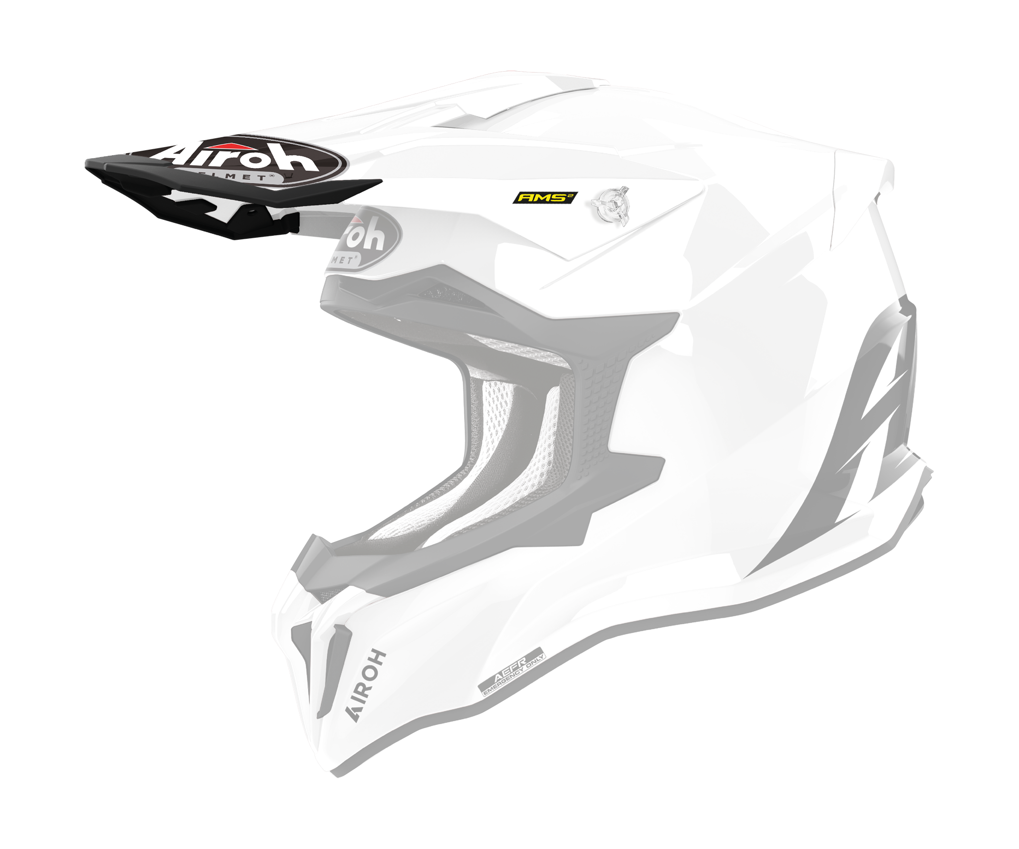 Airoh Helmklep Strycker Color - Mat Zwart