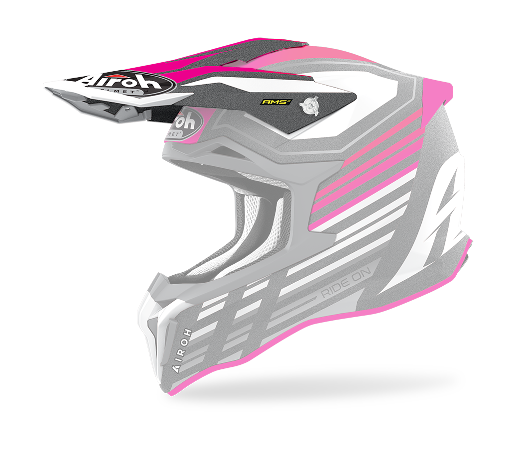 Airoh Helmklep Strycker Shaded - Mat Fluo Roze / Grijs