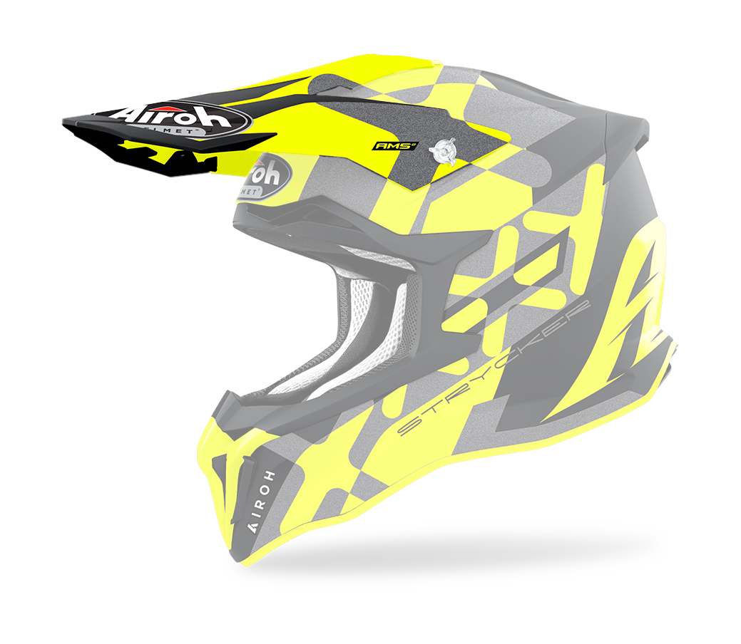Airoh Helmklep Strycker XXX - Mat Fluo Geel / Grijs