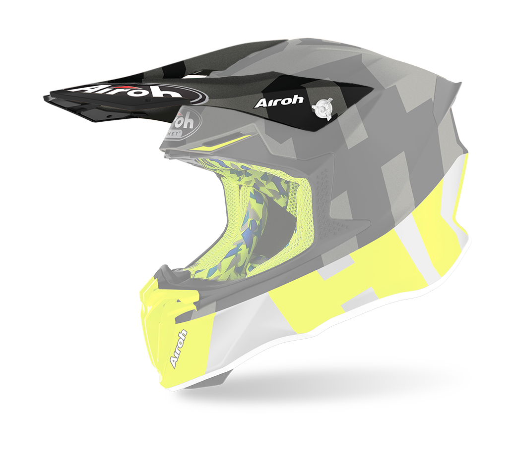 Airoh Helmklep Twist 2.0 Frame - Mat Fluo Geel / Antraciet