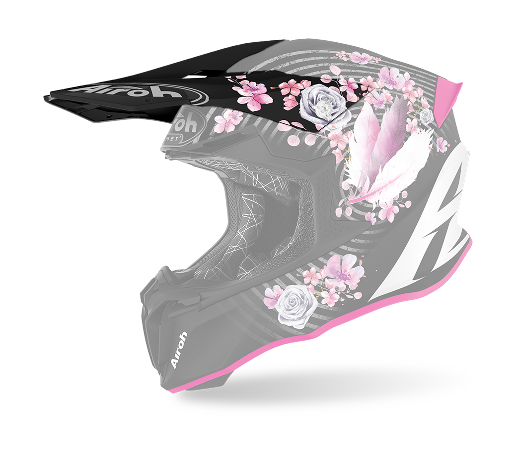 Airoh Helmklep Twist 2.0 Mad - Mat Zwart / Roze