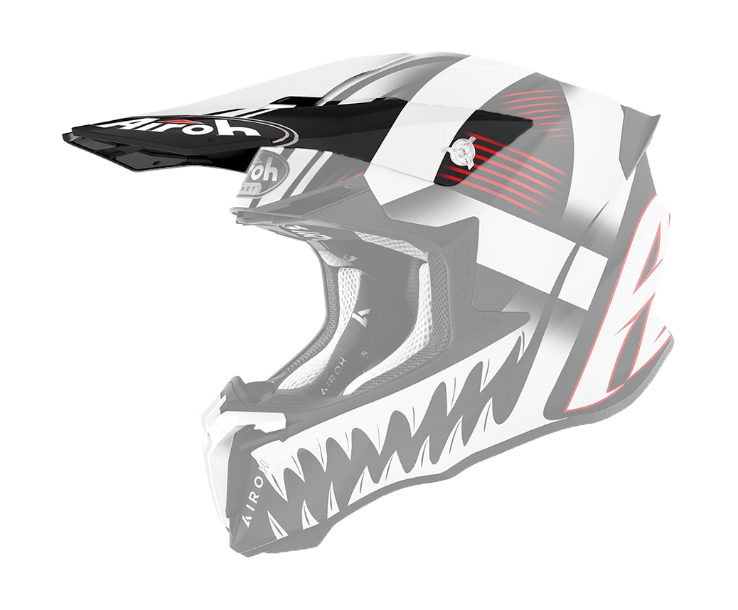 Airoh Helmklep Twist 2.0 Mask - Mat Zwart / Wit