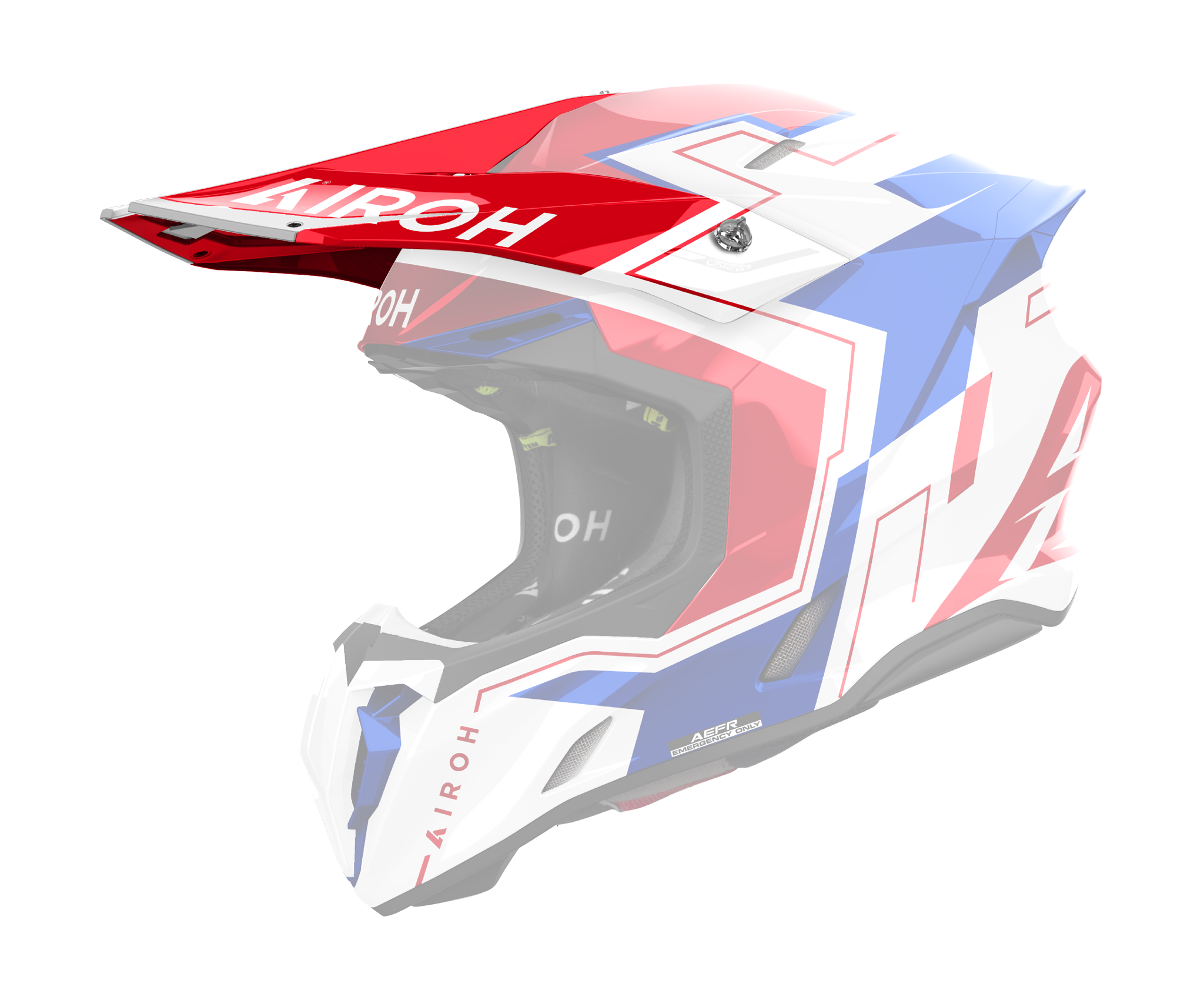 Airoh Helmklep Twist 3 Dizzy - Glans Blauw / Rood