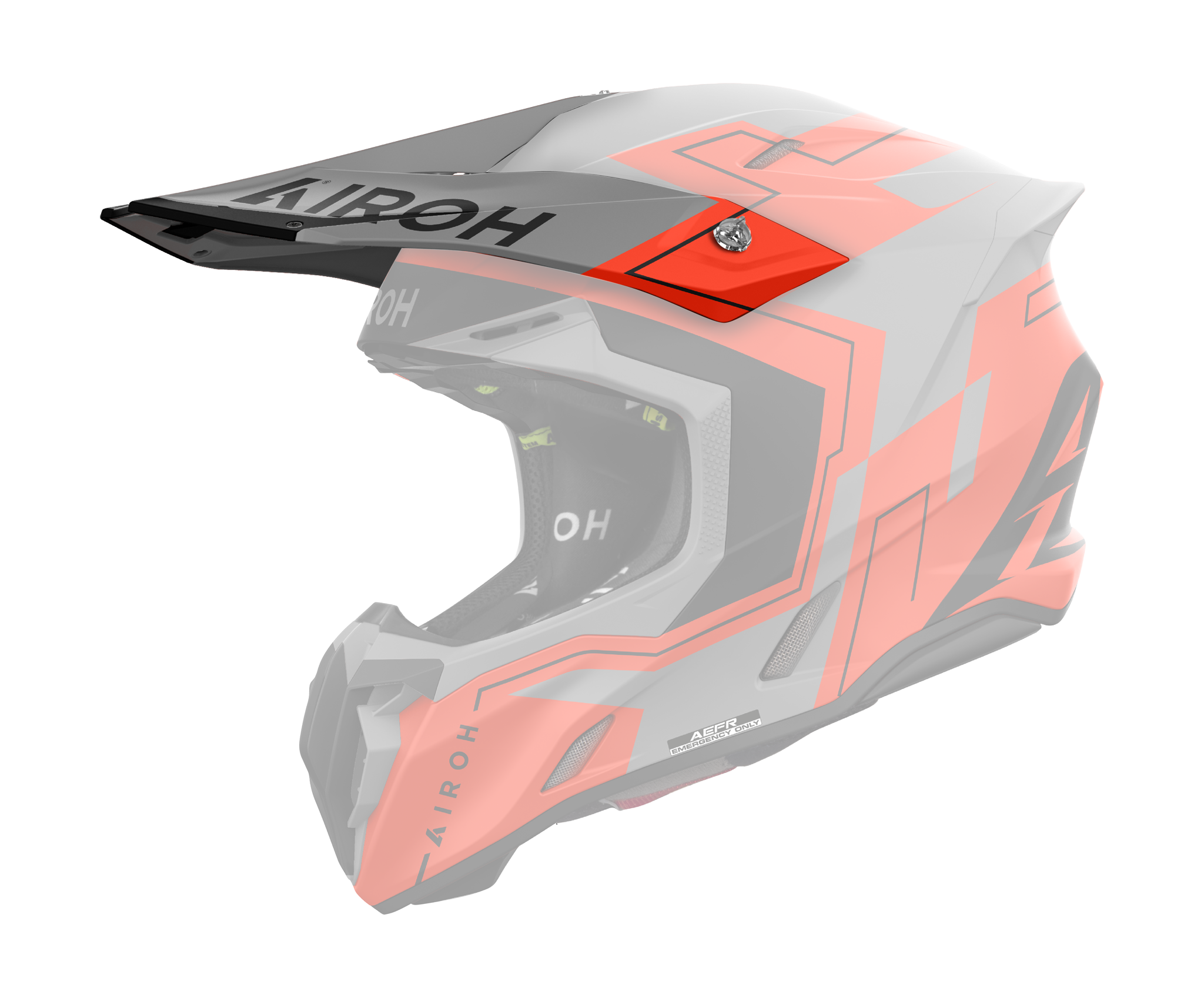 Airoh Helmklep Twist 3 Dizzy - Mat Fluo Oranje