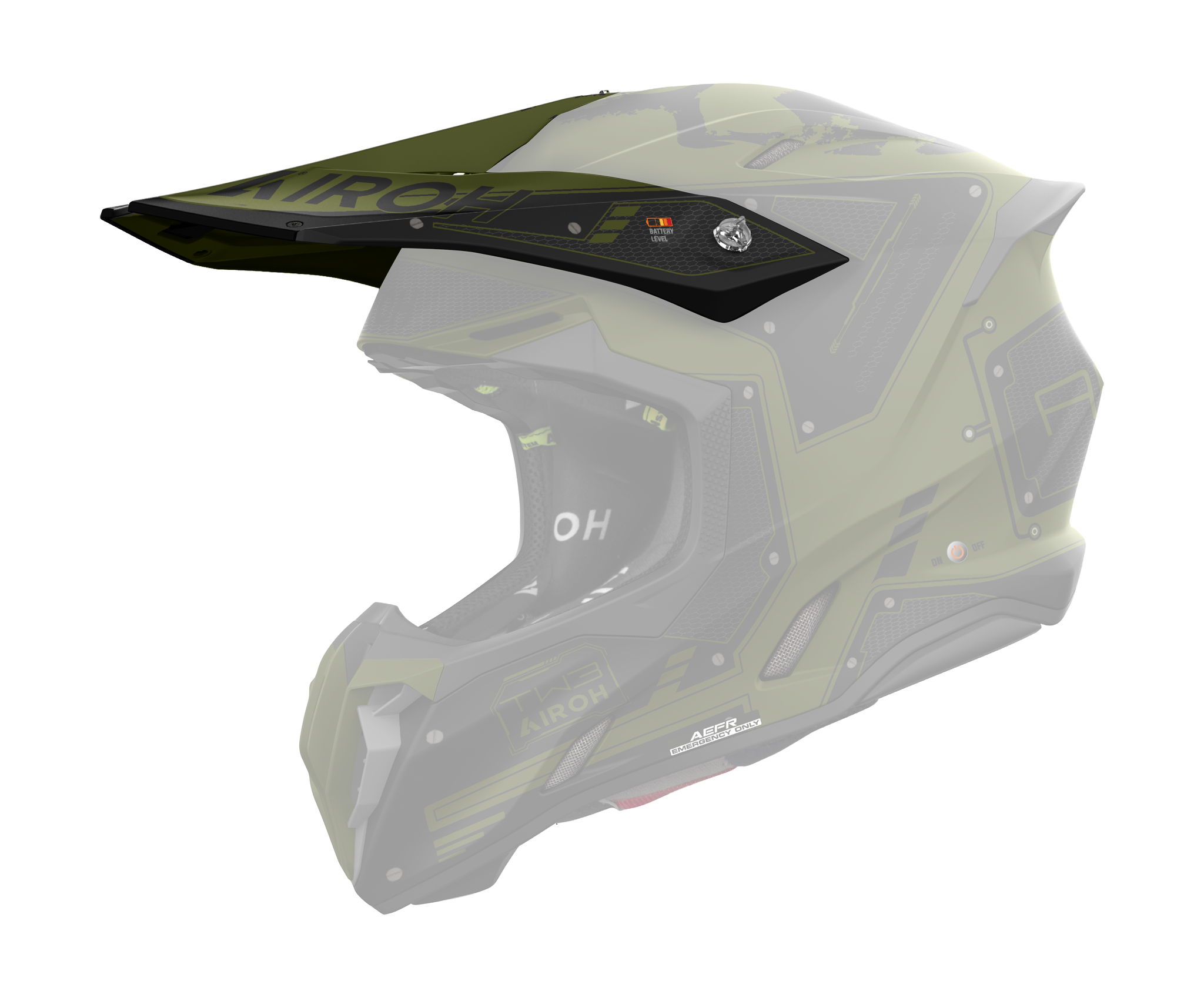 Airoh Helmklep Twist 3 King - Mat Military