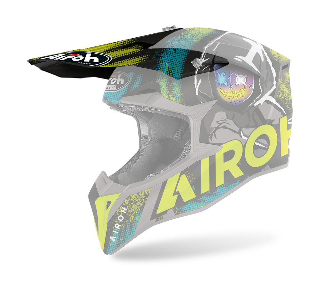 Airoh Helmklep Wraap Alien - Mat Geel