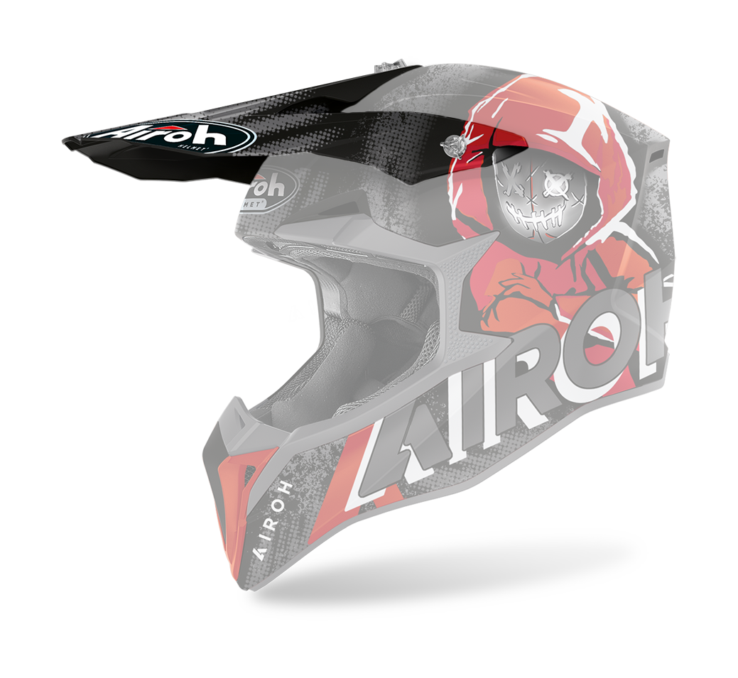 Airoh Helmklep Wraap Alien - Mat Rood / Grijs