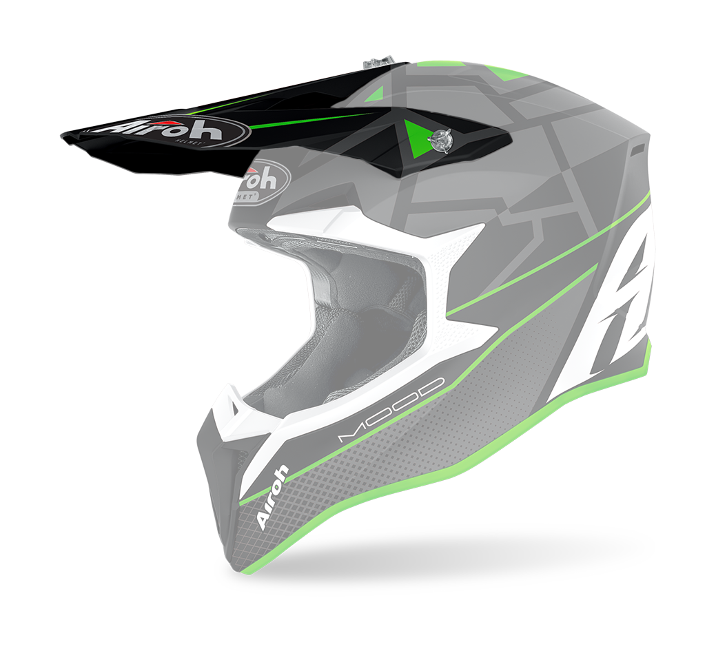 Airoh Helmklep Wraap Mood - Mat Fluo Groen / Grijs