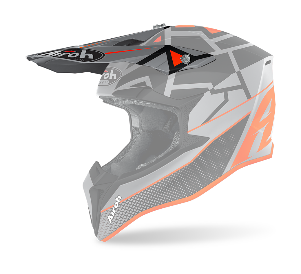 Airoh Helmklep Wraap Mood - Mat Fluo Oranje / Grijs