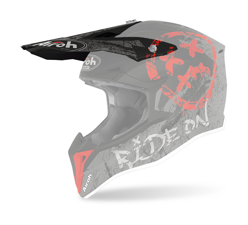 Airoh Helmklep Wraap Smile - Mat Rood / Grijs