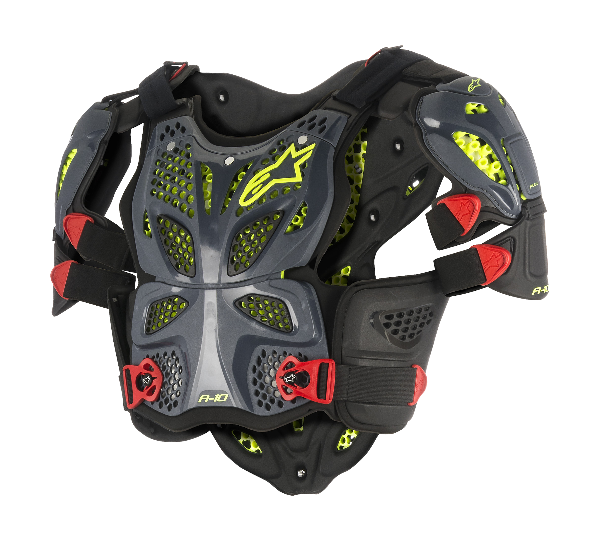 Alpinestars Bodyprotector A-10 Full - Antraciet / Zwart / Rood