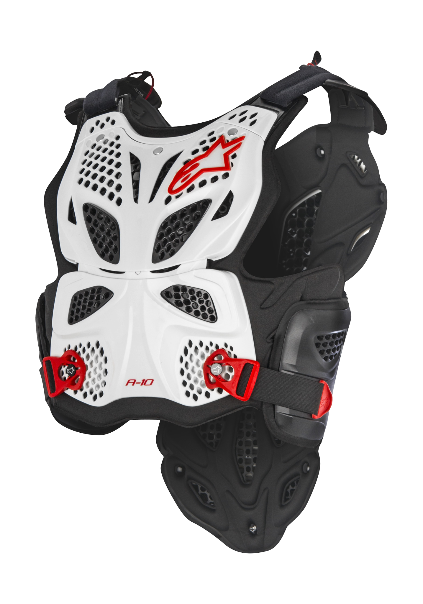 Alpinestars Bodyprotector A-10 Full - Wit / Zwart / Rood