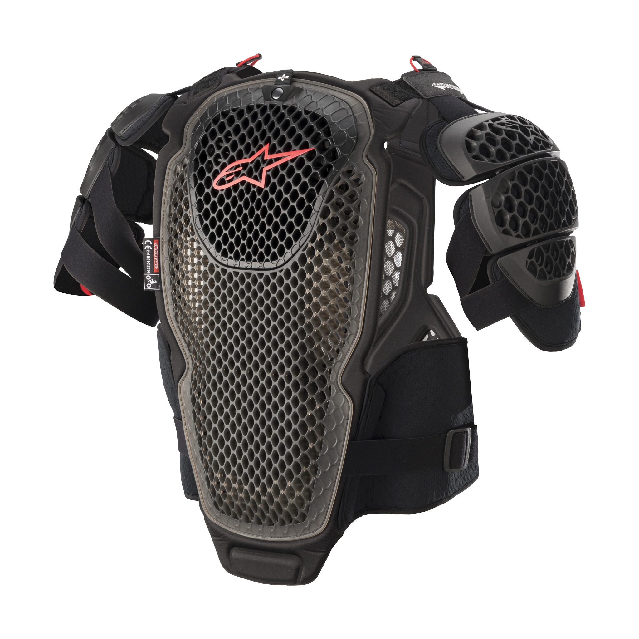 Alpinestars Bodyprotector A-6 - Zwart / Antraciet / Rood